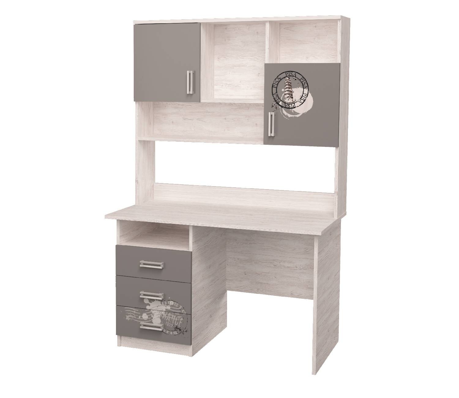 Письменный стол с надстройкой Mebelkon Vogue Аляска с рисунком 183х120х65 антрацит
Письменный стол с надстройкой Mebelkon Vogue Аляска с рисунком 183х120х65 антрацит