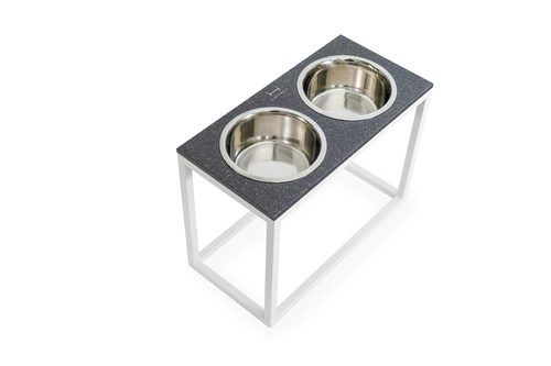 Миски на подставке серый камень Dinner Stone Gray Stone + White XL40 (52x26x40cm высота/ Миски 1,8л / Диаметр 20 см) Harley & Cho BGL-HL-792
Миски на подставке серый камень Dinner Stone Gray Stone + White XL40 (52x26x40cm высота/ Миски 1,8л / Диаметр 20 см) Harley & Cho BGL-HL-792
