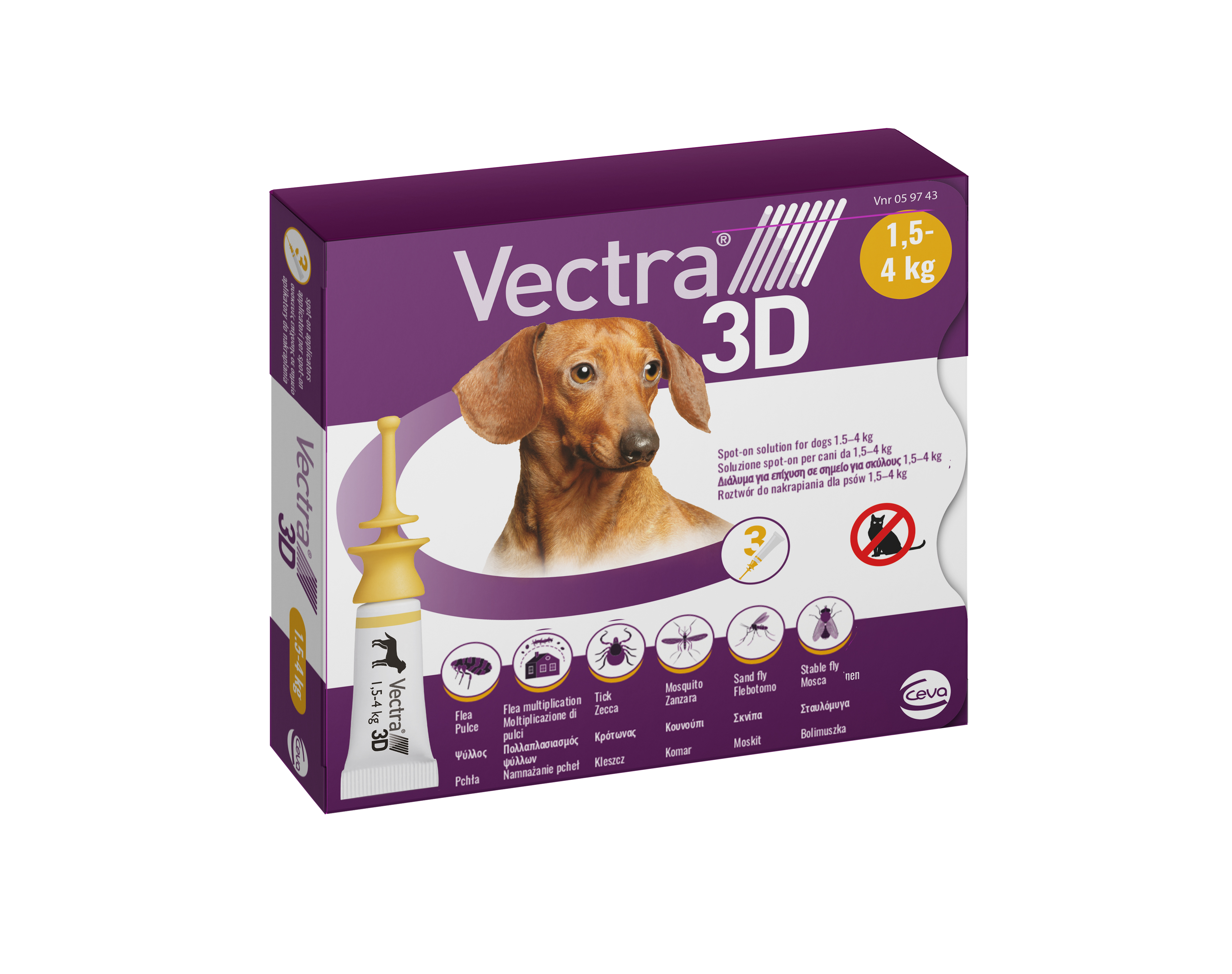 ВЕКТРА 3D капли от блох и клещей для собак и щенков от 1,5-4 кг VECTRA 3D Ceva 1 упаковка Ceva BGL-VD-01-1
ВЕКТРА 3D капли от блох и клещей для собак и щенков от 1,5-4 кг VECTRA 3D Ceva 1 упаковка Ceva BGL-VD-01-1