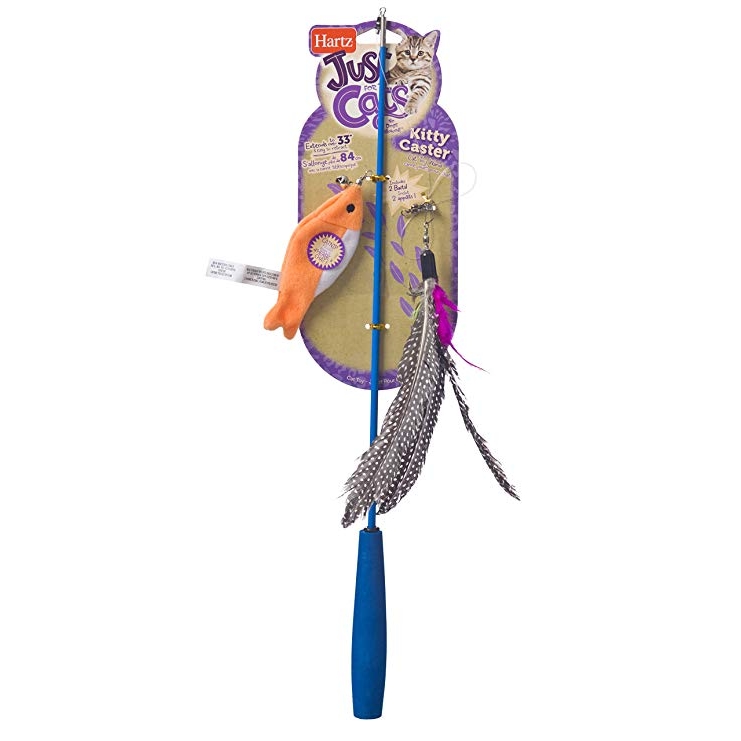 Игрушка для кошек - удочка с рыбкой, перьями с кошачьей мятой Hartz Just For Cats Kitty Caster Cat Toy Hartz BGL-HTZ-74
Игрушка для кошек - удочка с рыбкой, перьями с кошачьей мятой Hartz Just For Cats Kitty Caster Cat Toy Hartz BGL-HTZ-74