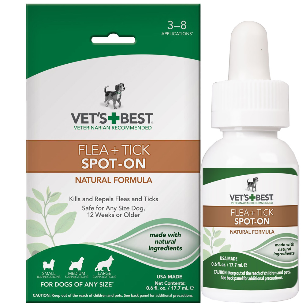 Капли от блох и клещей для собак Flea&Tick Spot On VET`S BEST 17.7 мл Vet's Best BGL-VB-24
Капли от блох и клещей для собак Flea&Tick Spot On VET`S BEST 17.7 мл Vet's Best BGL-VB-24
