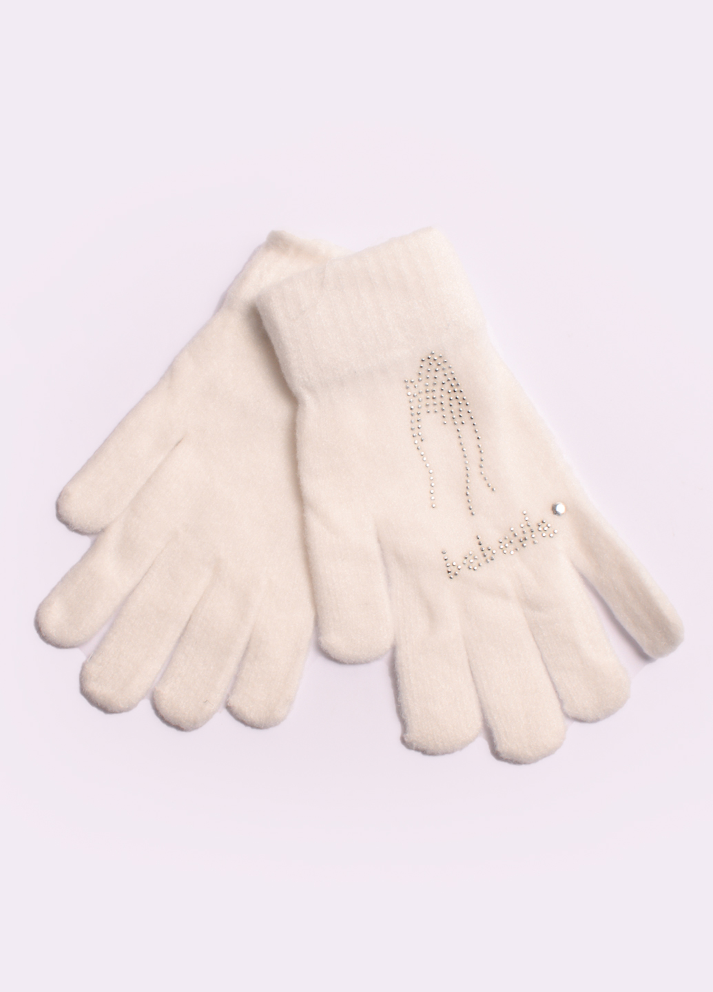 Перчатки женские ангоровые c блёстками Корона G7649-1. Цвет: Белый 
Перчатки женские ангоровые c блёстками Корона G7649-1. Цвет: Белый