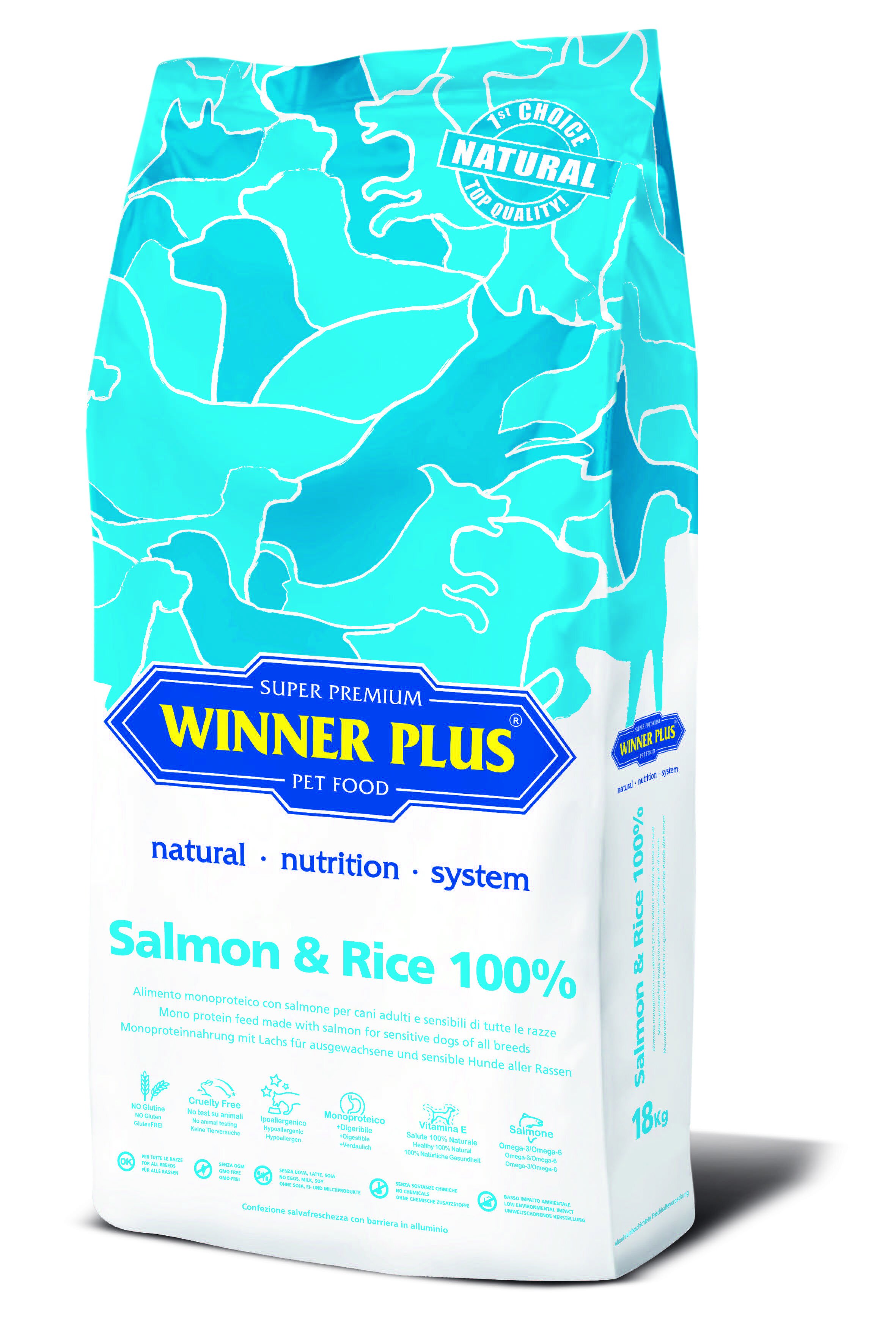 Сухий корм для собак з сьомгою і рисом Winner Plus Super Premium Salmon & Rice (15018) 18 кг
Сухий корм для собак з сьомгою і рисом Winner Plus Super Premium Salmon & Rice (15018) 18 кг