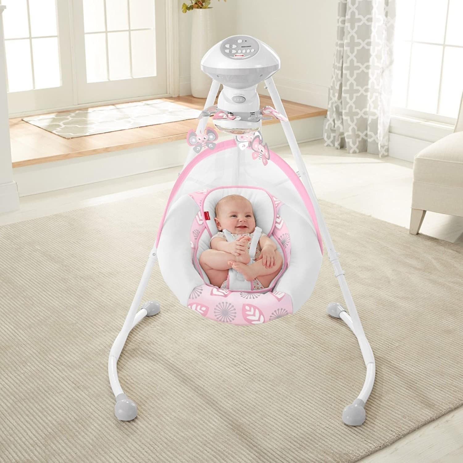 Детский укачивающий центр Fisher-Price колыбель-качели для новорождённых Розовая бабочка
Детский укачивающий центр Fisher-Price колыбель-качели для новорождённых Розовая бабочка