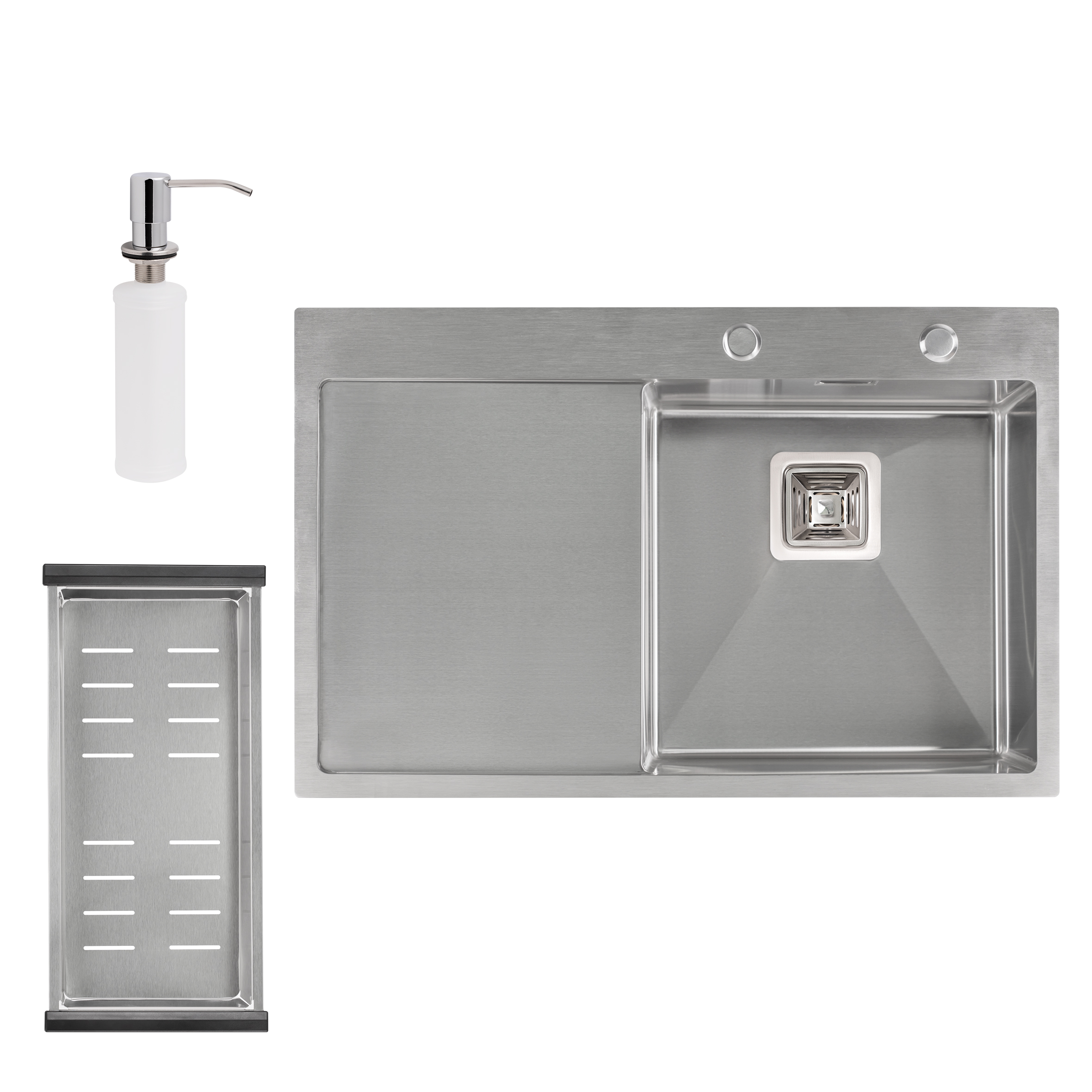 Набор 3 в 1 Qtap кухонная мойка DK7850R 3.0/1.2 мм Satin + сушилка + дозатор для моющего средства
Набор 3 в 1 Qtap кухонная мойка DK7850R 3.0/1.2 мм Satin + сушилка + дозатор для моющего средства