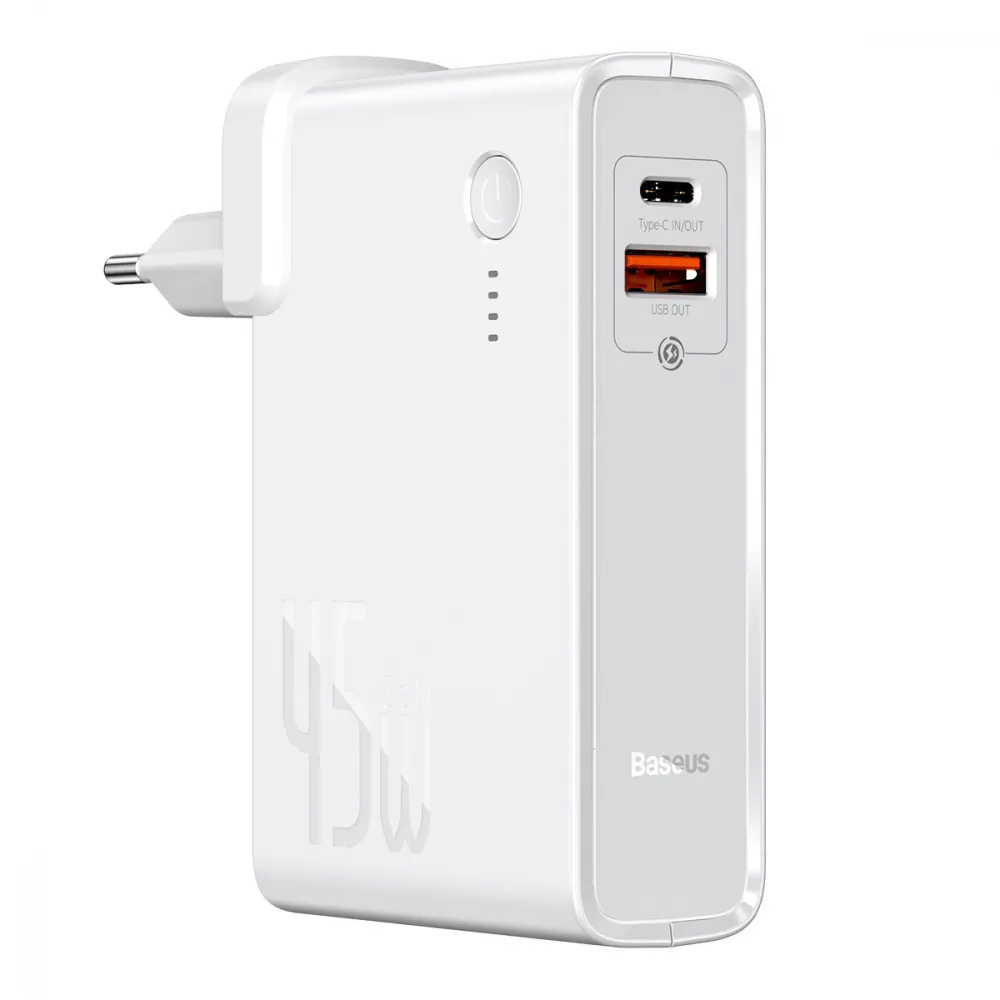 Зарядное устройство Baseus Power Station 2 in 1 10000 mAh 45W USB-A/USB-C with USB-C to USB-C Cable 1m White (PPNLD-C02)
Зарядное устройство Baseus Power Station 2 in 1 10000 mAh 45W USB-A/USB-C with USB-C to USB-C Cable 1m White (PPNLD-C02)
