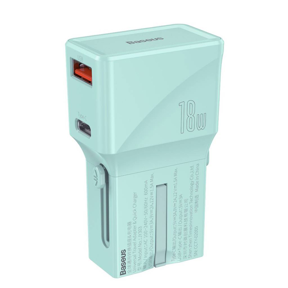 Зарядное устройство Baseus Universal Conversion Plug PPS Charger 18W USB-A/USB-C Blue (CCTY-03)
Зарядное устройство Baseus Universal Conversion Plug PPS Charger 18W USB-A/USB-C Blue (CCTY-03)