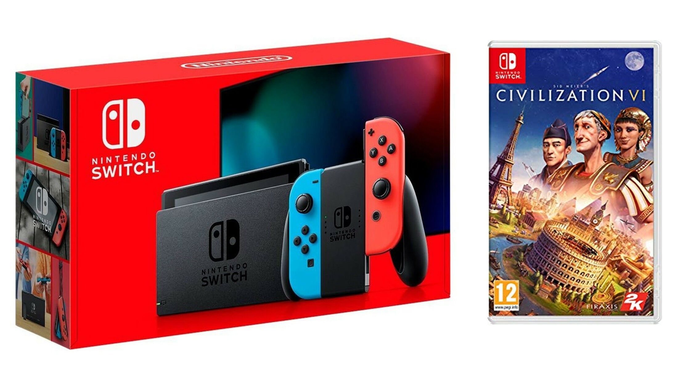 Nintendo Switch Neon blue/red - Обновлённая версия + Civilization VI для Nintendo Switch
Nintendo Switch Neon blue/red - Обновлённая версия + Civilization VI для Nintendo Switch