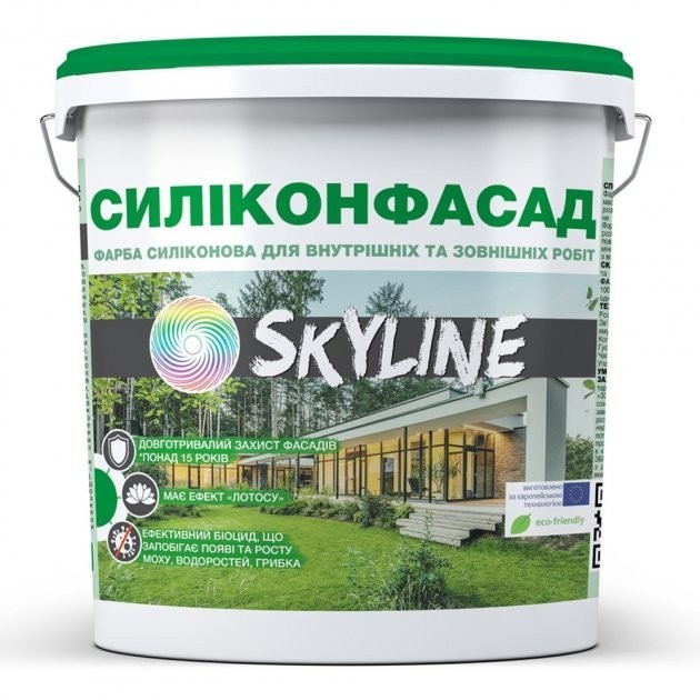 Краска фасадная силиконовая «Силиконфасад» с эффектом лотоса SkyLine белая 5 л. (7 кг)
Краска фасадная силиконовая «Силиконфасад» с эффектом лотоса SkyLine белая 5 л. (7 кг)