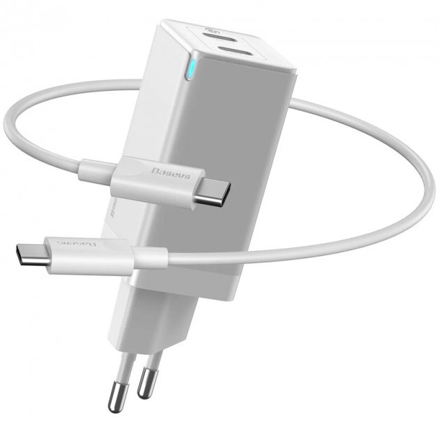 Сетевое зарядное устройство Baseus GaN2 Q.Charger C+C 45W With Mini Cable Type-C toType-C 60W Black
Сетевое зарядное устройство Baseus GaN2 Q.Charger C+C 45W With Mini Cable Type-C toType-C 60W Black