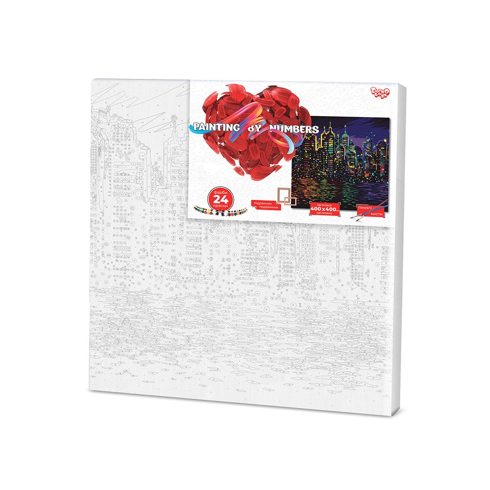 Картина по номерам №1 Ночной город, 40*40см, эконом, в термопакете Danko Toys KpNe-02-01
Картина по номерам №1 Ночной город, 40*40см, эконом, в термопакете Danko Toys KpNe-02-01