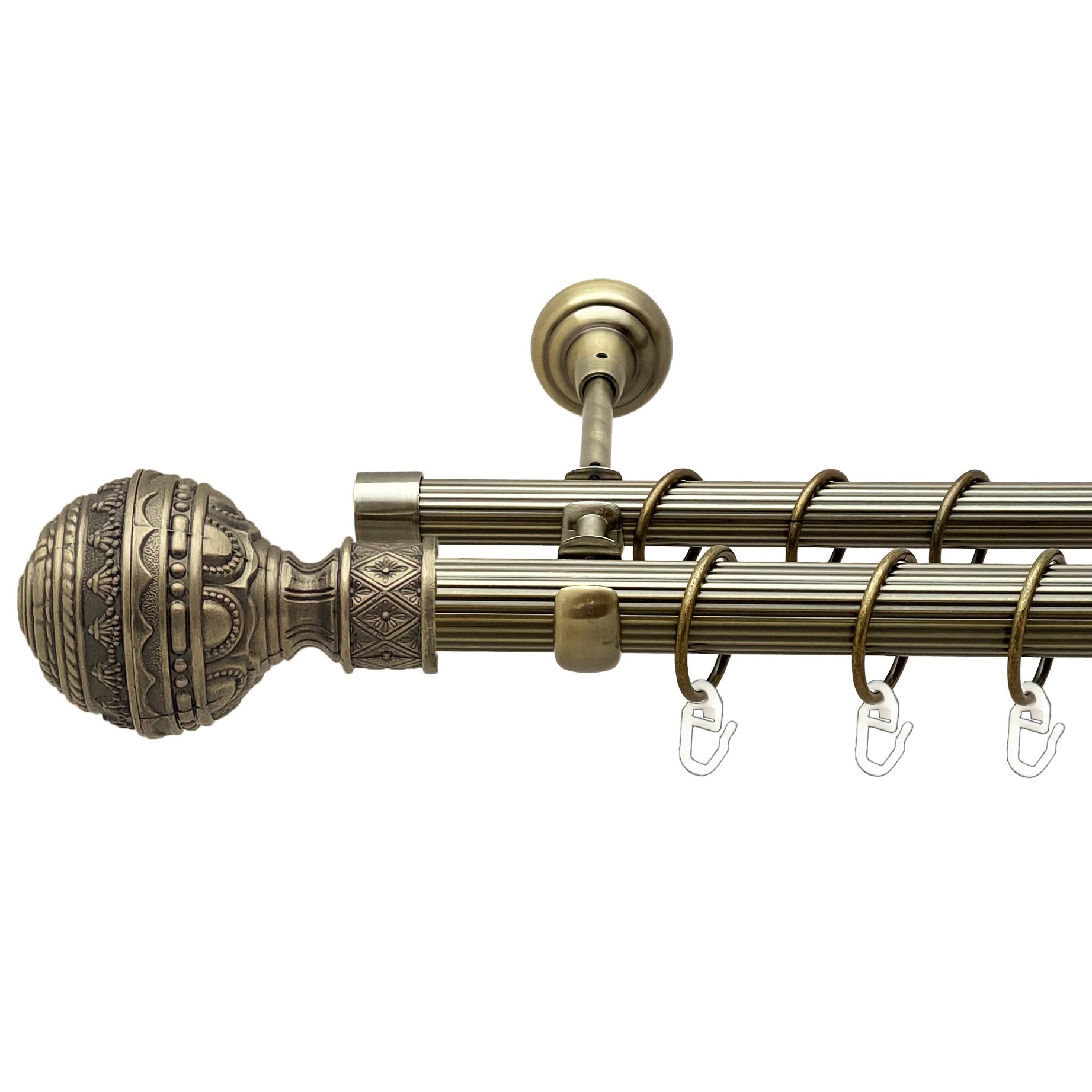 Карниз Orvit Арабеска металевий дворядний відкритий рифлена труба кільце металеве Антик 25\19 мм 240 см (00-00017753)
Карниз Orvit Арабеска металевий дворядний відкритий рифлена труба кільце металеве Антик 25\19 мм 240 см (00-00017753)