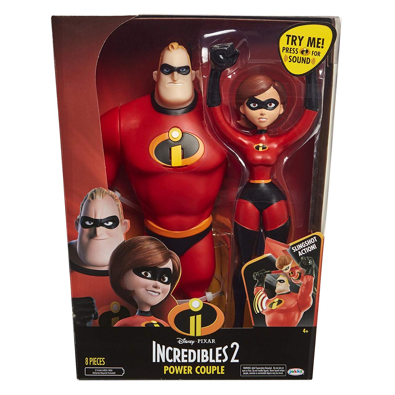 Ігровий набір Jakks Pacific The Incredibles 2 Power Couple Features 12" Mr. Incredible and Elastigirl Slingshot (74878) (B074W9W2SX)
Ігровий набір Jakks Pacific The Incredibles 2 Power Couple Features 12" Mr. Incredible and Elastigirl Slingshot (74878) (B074W9W2SX)