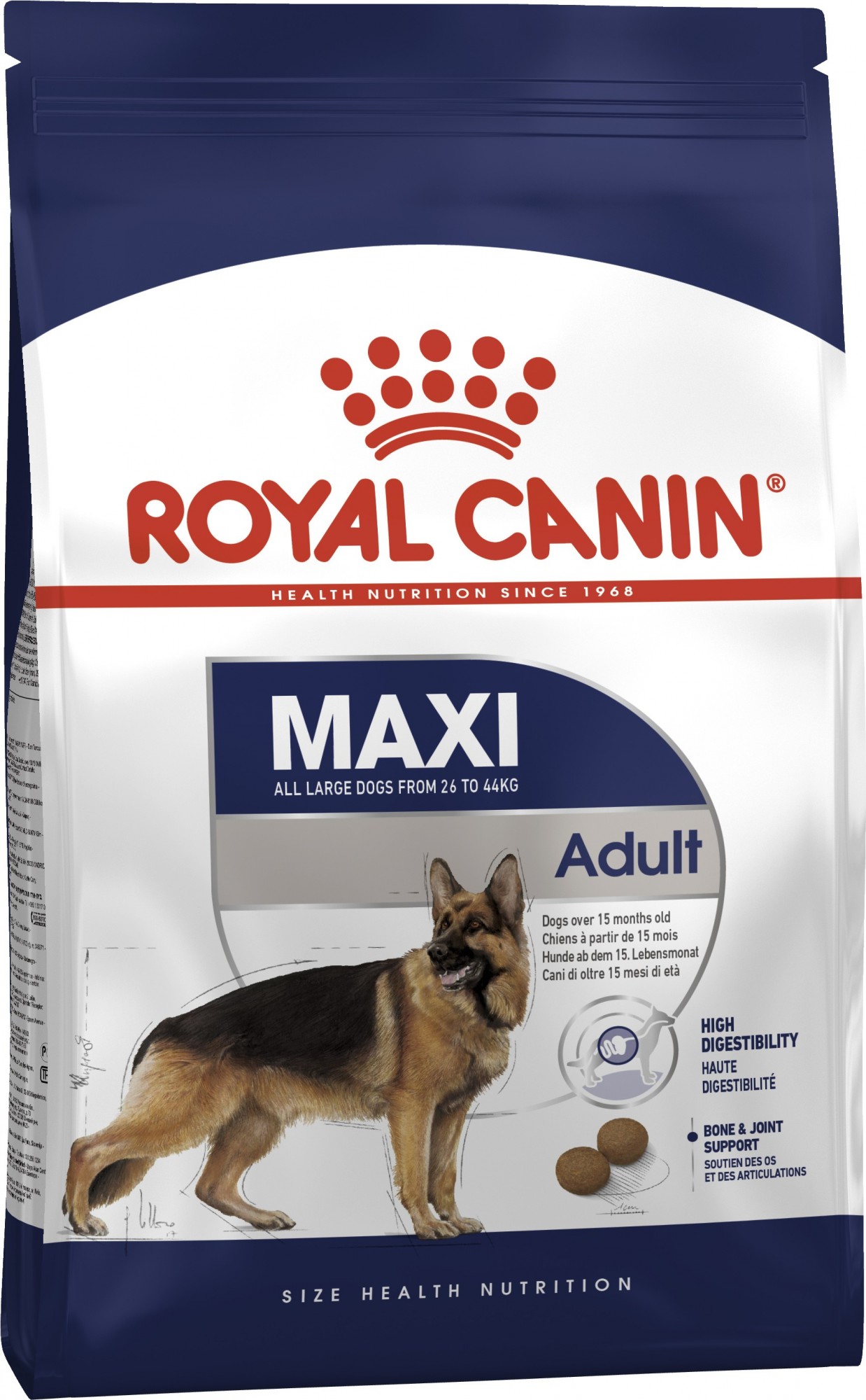 Сухой корм для собак Royal Canin Maxi Adult 15 кг взрослым собакам крупных пород
Сухой корм для собак Royal Canin Maxi Adult 15 кг взрослым собакам крупных пород