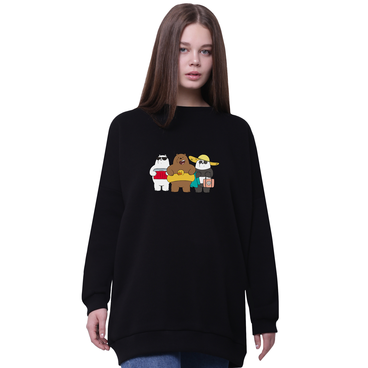 Свитшот для девочек удлиненный Вся правда о медведях (We Bare Bears) Черный (35963-2893-5) 158 см
Свитшот для девочек удлиненный Вся правда о медведях (We Bare Bears) Черный (35963-2893-5) 158 см
