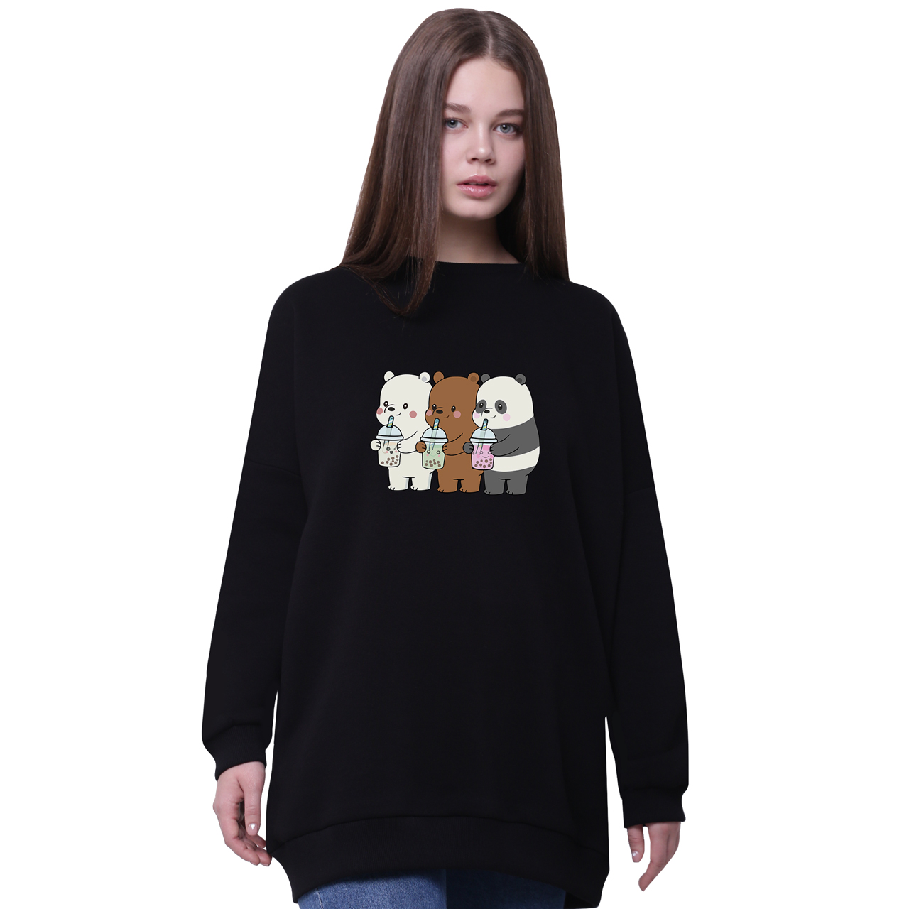 Свитшот для девочек удлиненный Вся правда о медведях (We Bare Bears) Черный (35963-2896-6) 164 см
Свитшот для девочек удлиненный Вся правда о медведях (We Bare Bears) Черный (35963-2896-6) 164 см