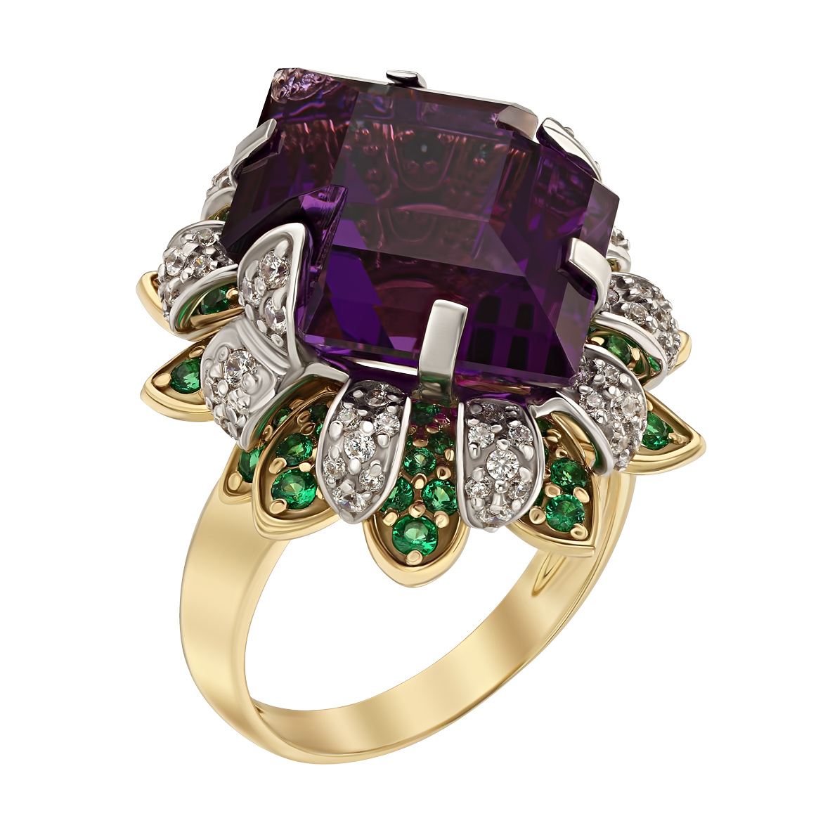 Кольцо в лимонном золоте с аметистом и фианитами Tango Jewellery Company 373795М размер 19
Кольцо в лимонном золоте с аметистом и фианитами Tango Jewellery Company 373795М размер 19