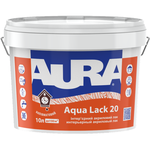 Лак интерьерный Aura Aqua Lack 20 Белый, 10 л - Акриловый лак водоразбавимый интерьерный, после высыхания бесцветный
Лак интерьерный Aura Aqua Lack 20 Белый, 10 л - Акриловый лак водоразбавимый интерьерный, после высыхания бесцветный
