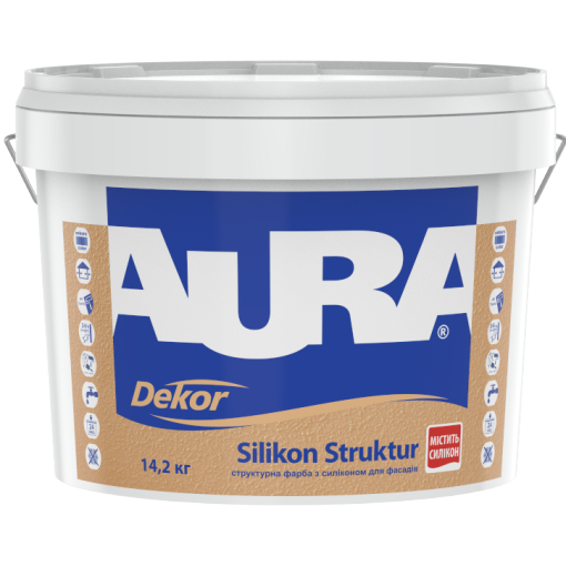 Краска структурная Aura Dekor Silikon Struktur 14,5 кг, белая - Акрилатная белая готовая к применению
Краска структурная Aura Dekor Silikon Struktur 14,5 кг, белая - Акрилатная белая готовая к применению