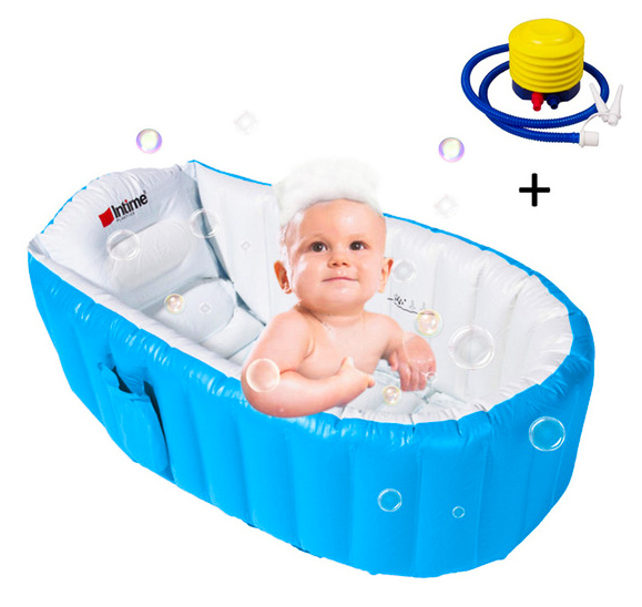 Надувная ванночка детская с подушкой и ножным насосом 98X65X28 см Intime Baby Bath Tub JS033 голубая
Надувная ванночка детская с подушкой и ножным насосом 98X65X28 см Intime Baby Bath Tub JS033 голубая