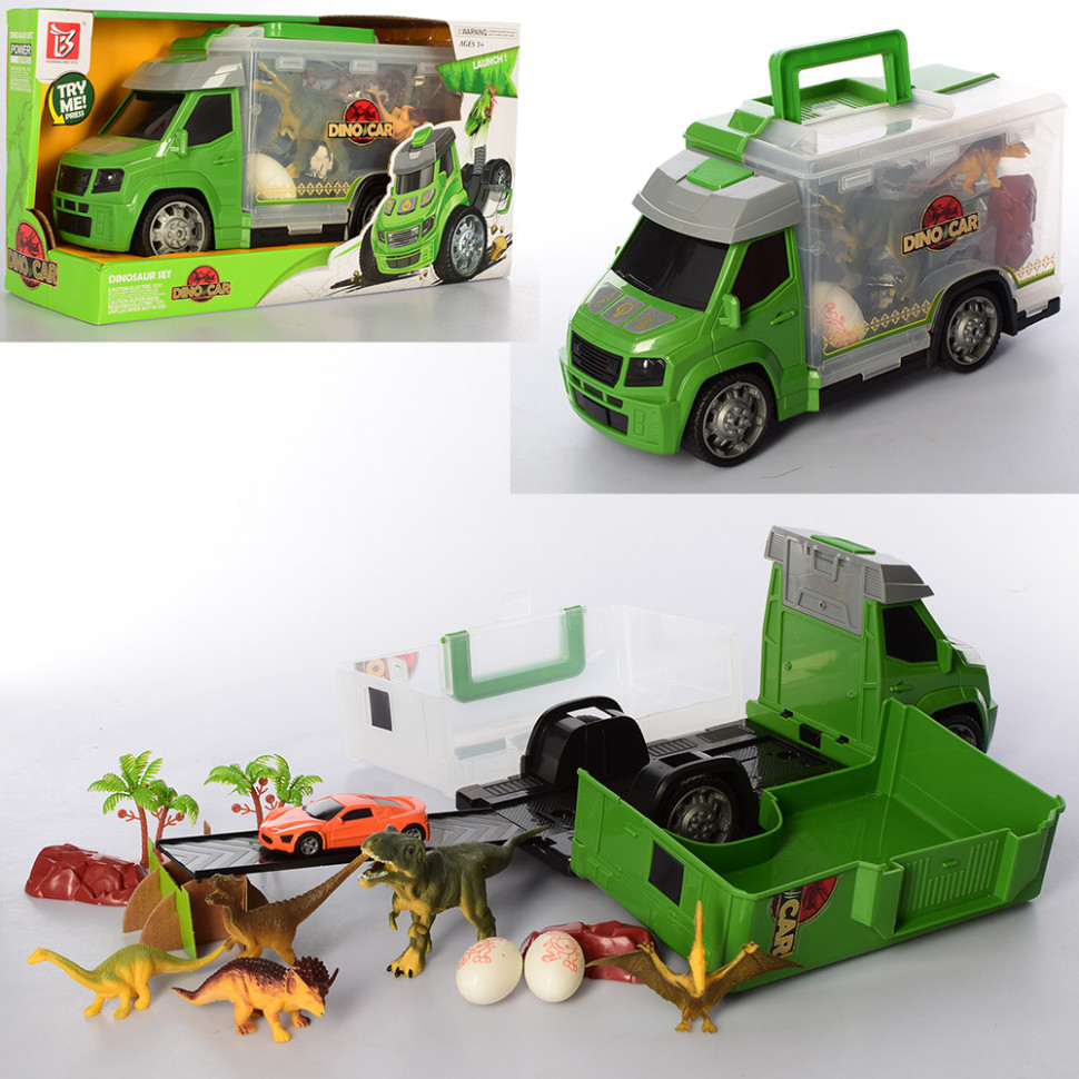 Набор машинка-чемоданчик BOSHENGLONG TOYS "Динозавры" зеленого цвета 38х21х16см (RT-289-7)
Набор машинка-чемоданчик BOSHENGLONG TOYS "Динозавры" зеленого цвета 38х21х16см (RT-289-7)