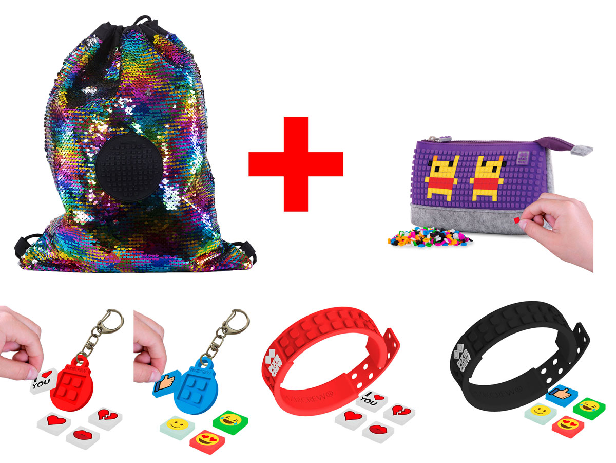 Набор аксессуаров Pixie Crew Сумка для обуви + пенал-косметичка + брелки + браслеты (PC-71)
Набор аксессуаров Pixie Crew Сумка для обуви + пенал-косметичка + брелки + браслеты (PC-71)