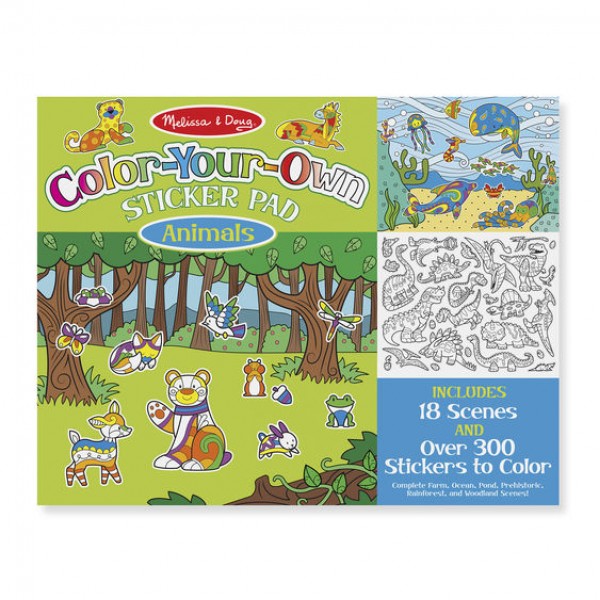 Альбом с раскрасками и наклейками Животные Color Your Own Sticker Pad Animals Melissa & Doug
Альбом с раскрасками и наклейками Животные Color Your Own Sticker Pad Animals Melissa & Doug