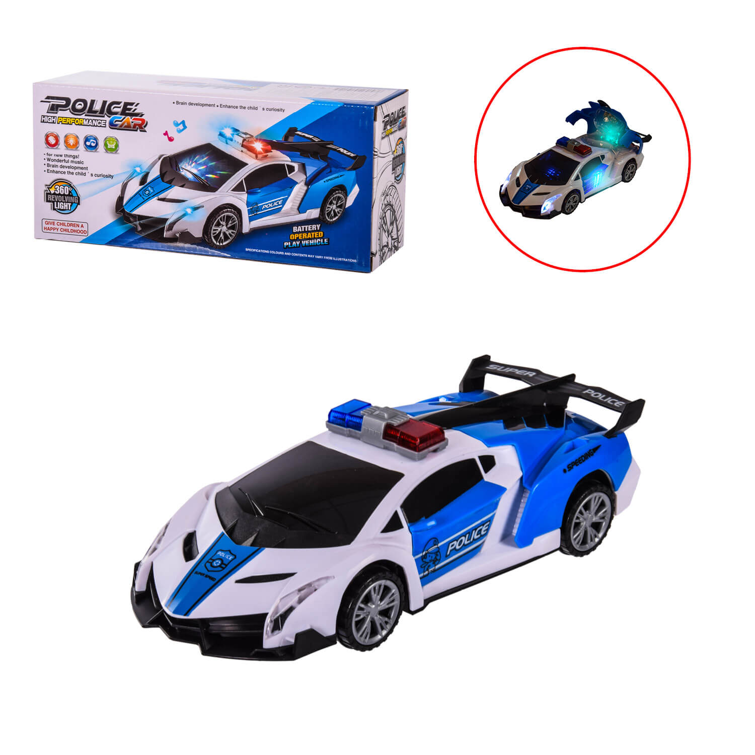 Полицейская машина со светом и звуком 8677 A-Toys (8677)
Полицейская машина со светом и звуком 8677 A-Toys (8677)