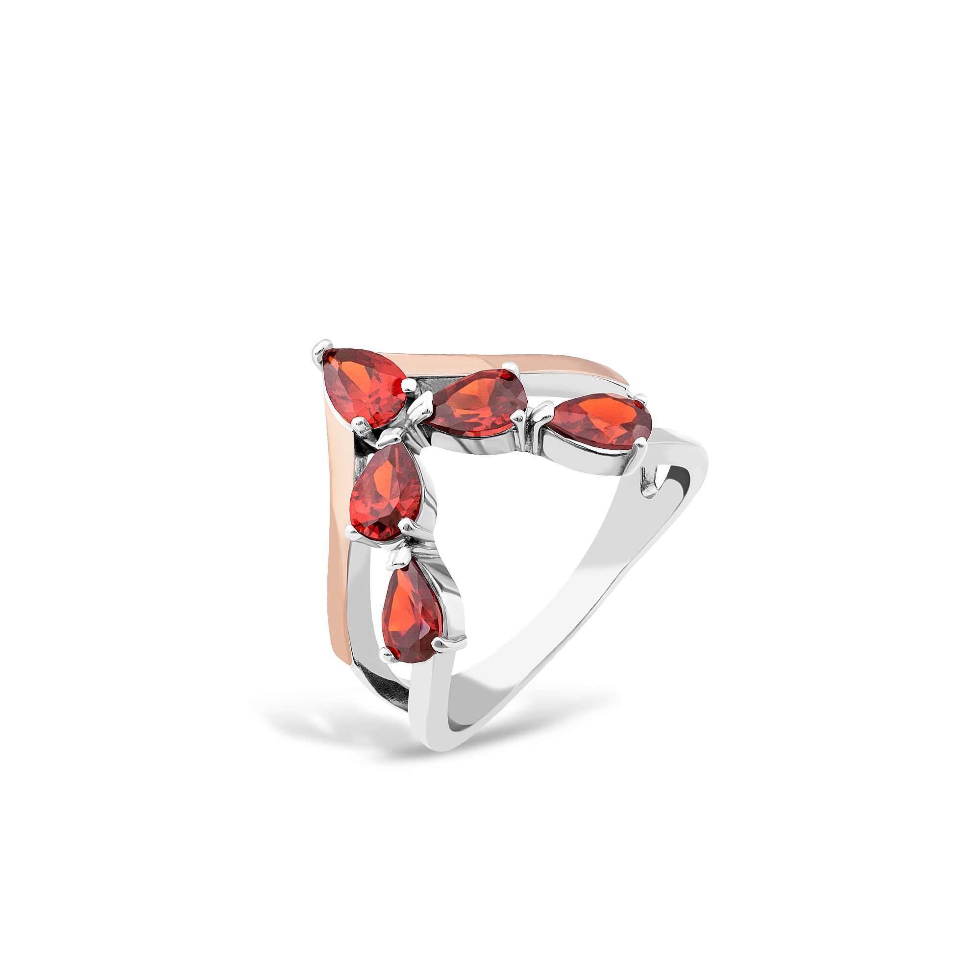 Кольцо с красным фианитом 703 18 
Кольцо с красным фианитом 703 18