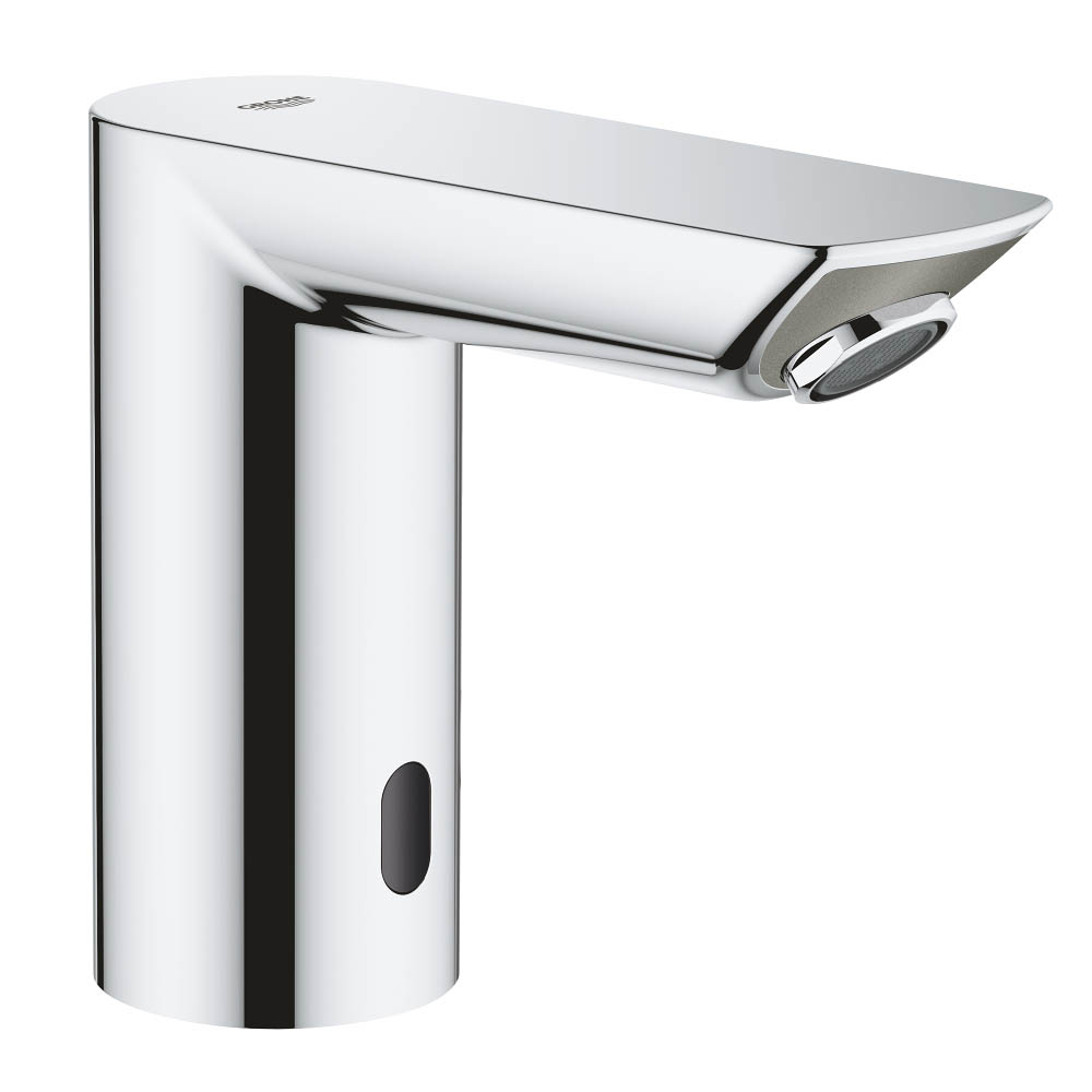 Cмеситель на раковину с сенсором на одну воду GROHE BauCosmopolitan E хром латунь питание на батарейках 6V 36452000
Cмеситель на раковину с сенсором на одну воду GROHE BauCosmopolitan E хром латунь питание на батарейках 6V 36452000