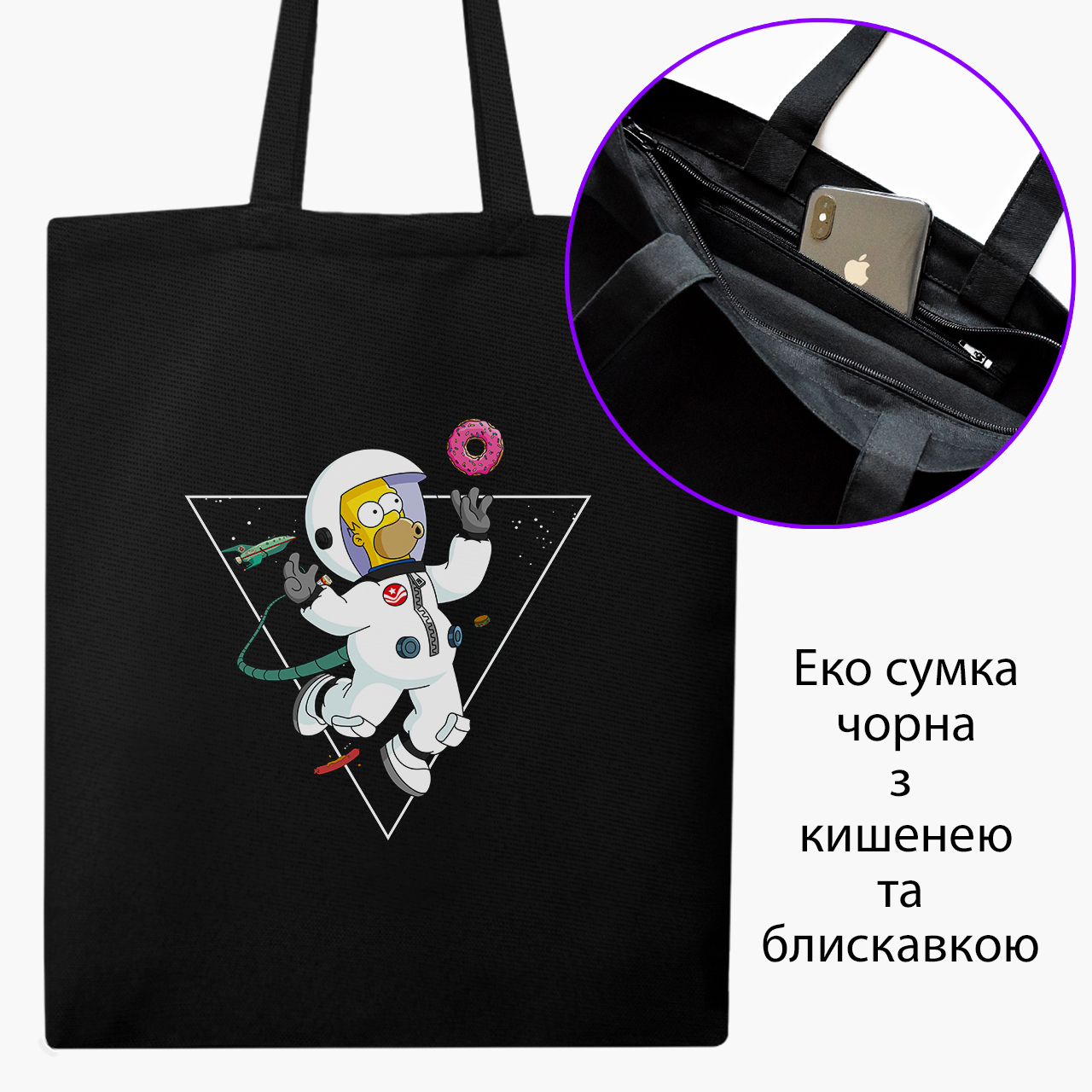 Эко сумка шоппер на молнии Гомер Симпсоны (Homer Simpsons) (9227-2044) 41x35 см Черный
Эко сумка шоппер на молнии Гомер Симпсоны (Homer Simpsons) (9227-2044) 41x35 см Черный