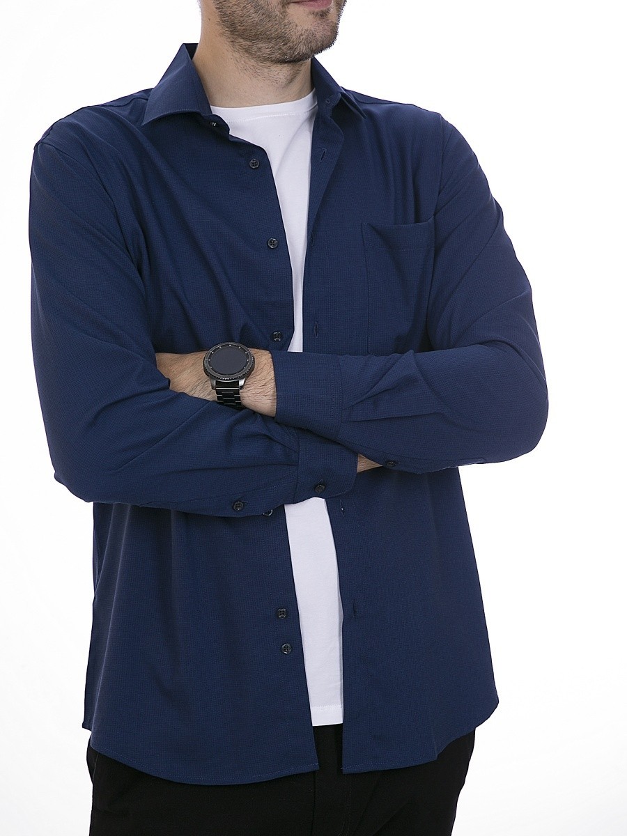 Кашемировая рубашка для мужчин Brostem 1LRM12-2 Синяя, Кашемировая рубашка для мужчин Brostem 1LRM12-2 Синяя 2XL