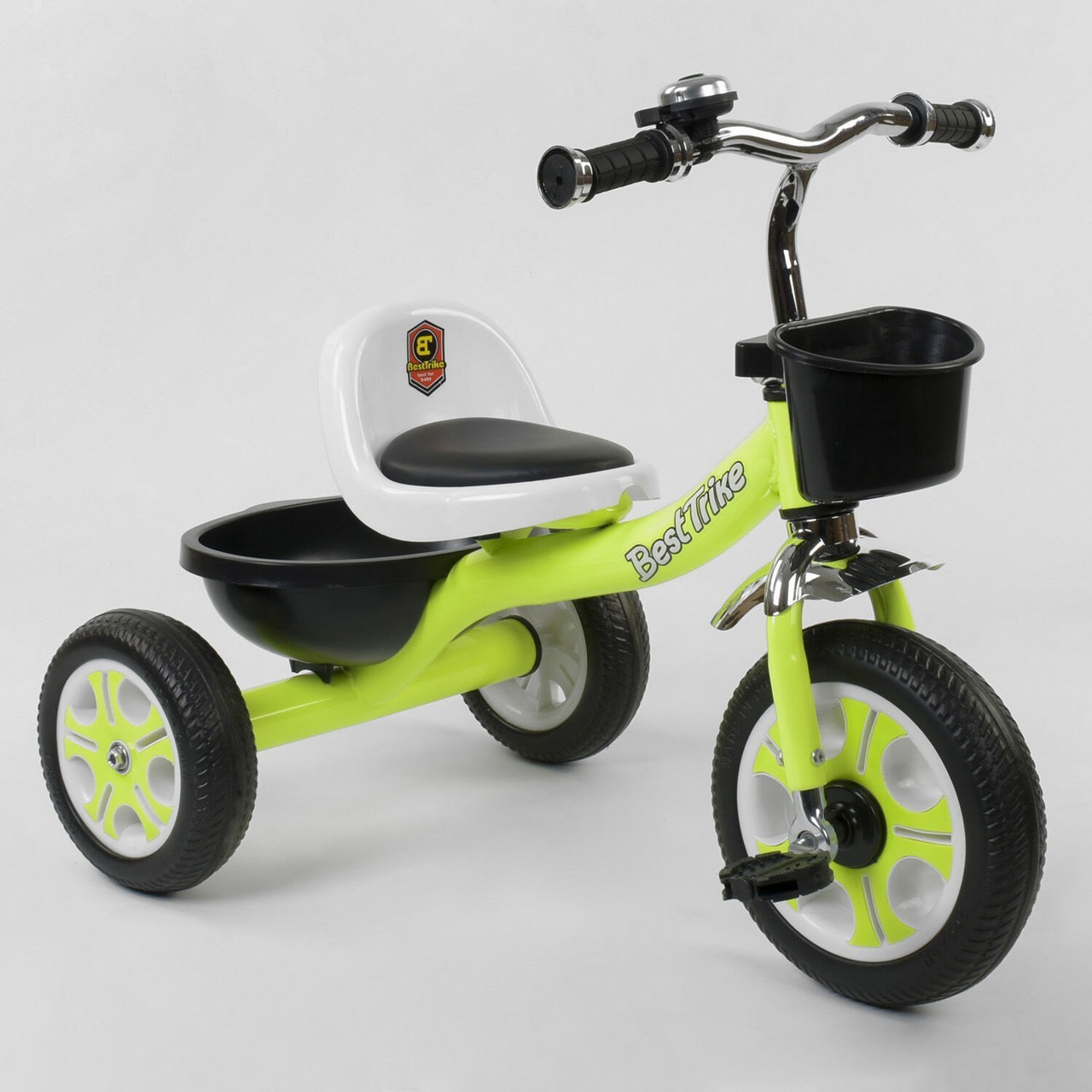 Велосипед 3 х колёсный Best Trike салатовый пено колесо металлическая рама звоночек 2 корзины LM 3109
Велосипед 3 х колёсный Best Trike салатовый пено колесо металлическая рама звоночек 2 корзины LM 3109