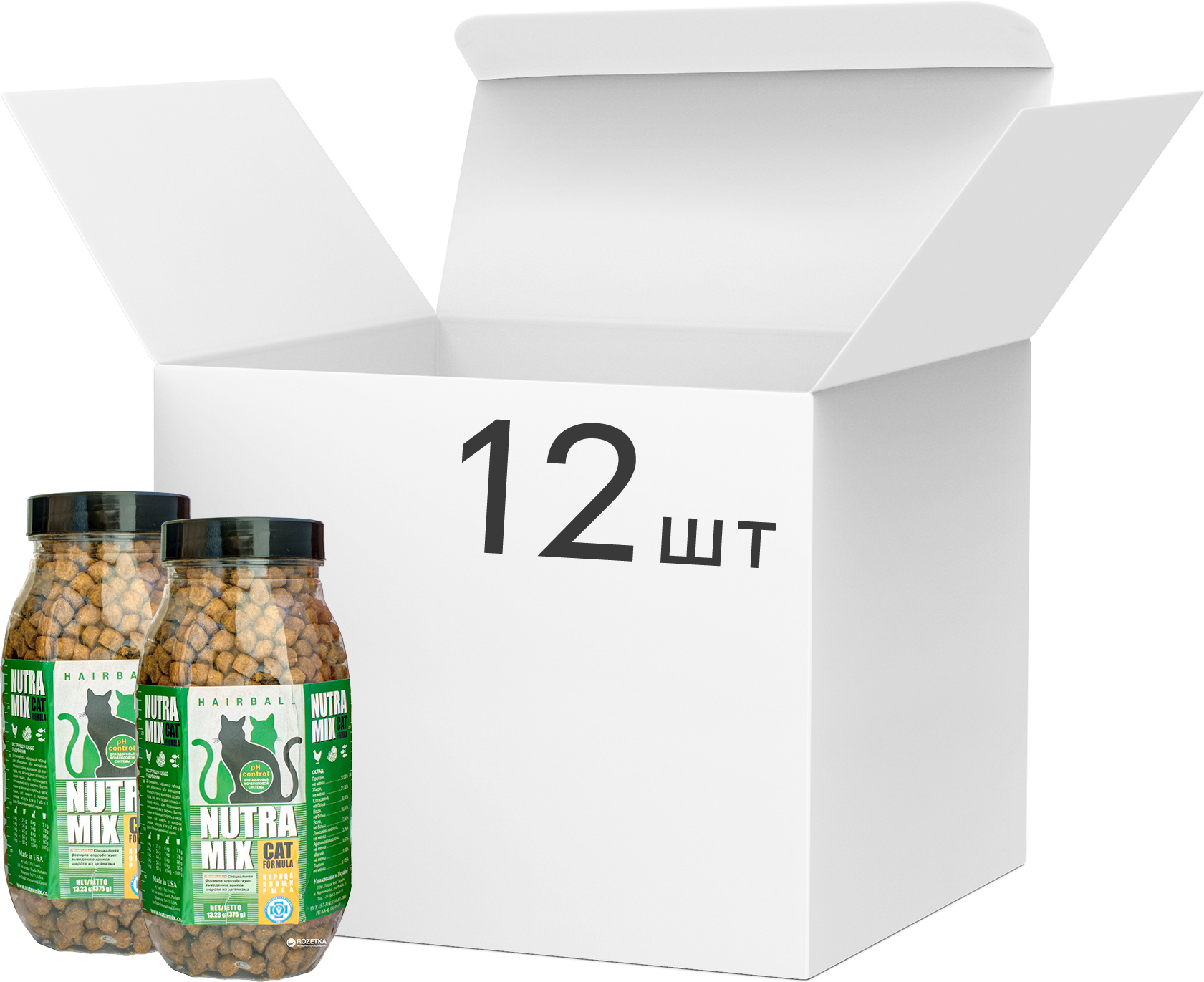 Упаковка сухого корма для кошек всех пород Nutra Mix Hairball 12 шт по 375 г (4820125430027-12)
Упаковка сухого корма для кошек всех пород Nutra Mix Hairball 12 шт по 375 г (4820125430027-12)