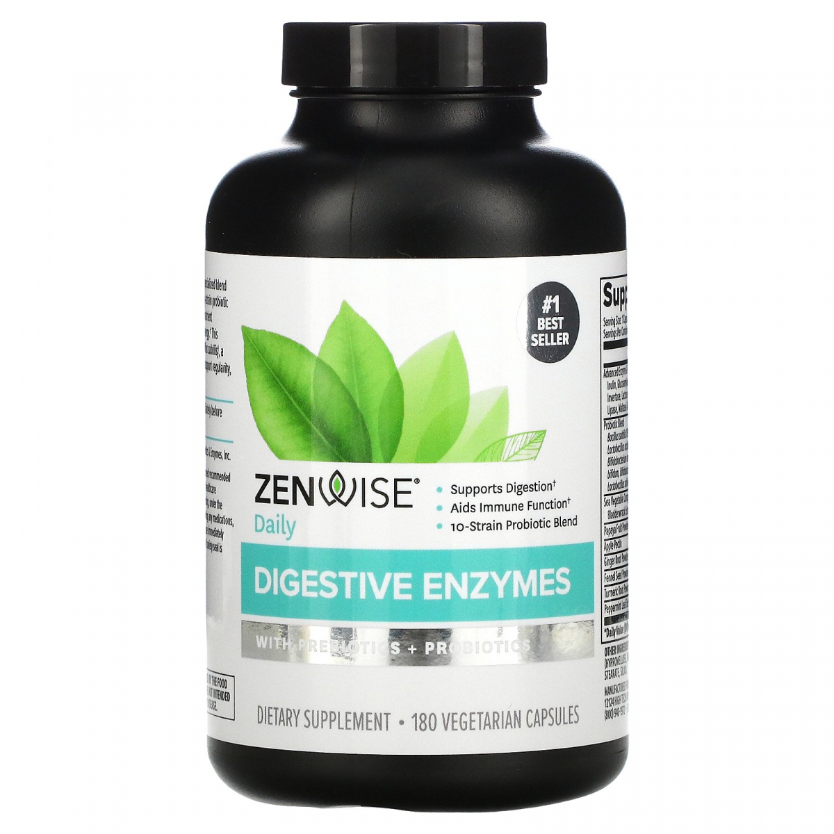 Ежедневные пищеварительные ферменты с пребиотиками + пробиотиками, Zenwise Health, 180 вегетарианских капсул
Ежедневные пищеварительные ферменты с пребиотиками + пробиотиками, Zenwise Health, 180 вегетарианских капсул