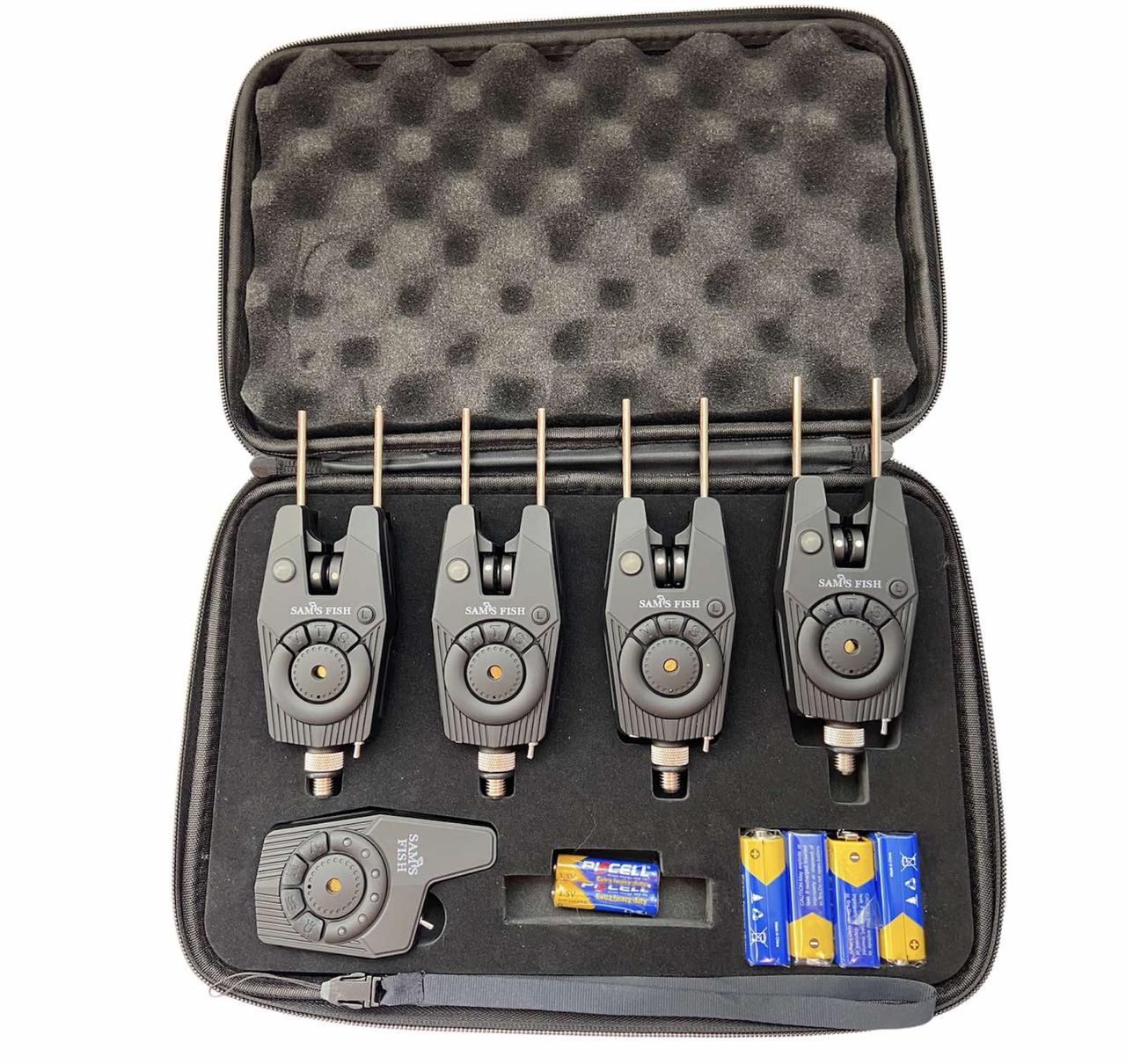 Набор электронных сигнализаторов Sams Fish Carp Pro 4+1 с пейджером в кейсе Hirisi
Набор электронных сигнализаторов Sams Fish Carp Pro 4+1 с пейджером в кейсе Hirisi