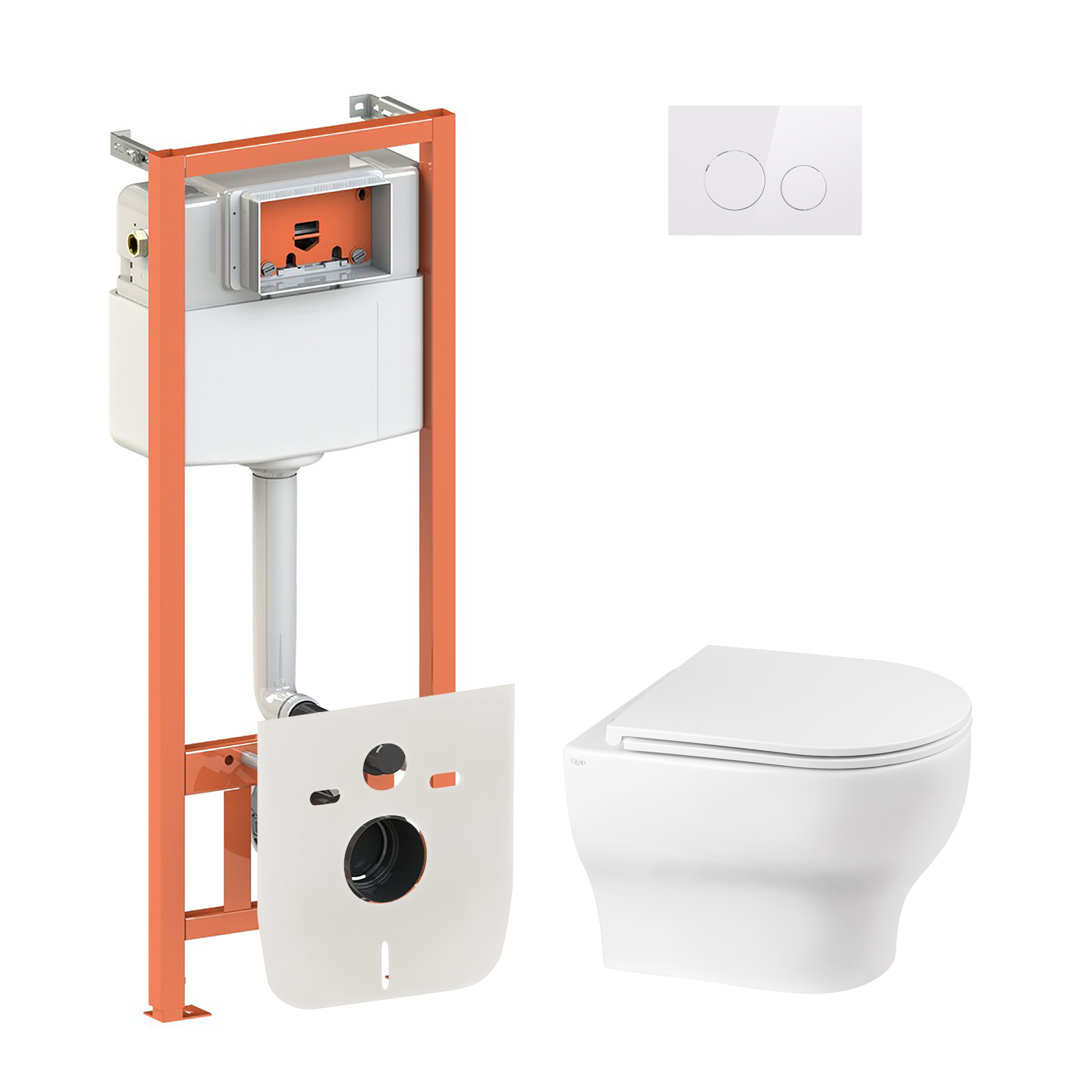 Набор Qtap инсталляция 4 в 1 с панелью смыва Nest (QT0133M425 + QT0111M11110W) + унитаз с сиденьем Aries QT0333063ERW
Набор Qtap инсталляция 4 в 1 с панелью смыва Nest (QT0133M425 + QT0111M11110W) + унитаз с сиденьем Aries QT0333063ERW
