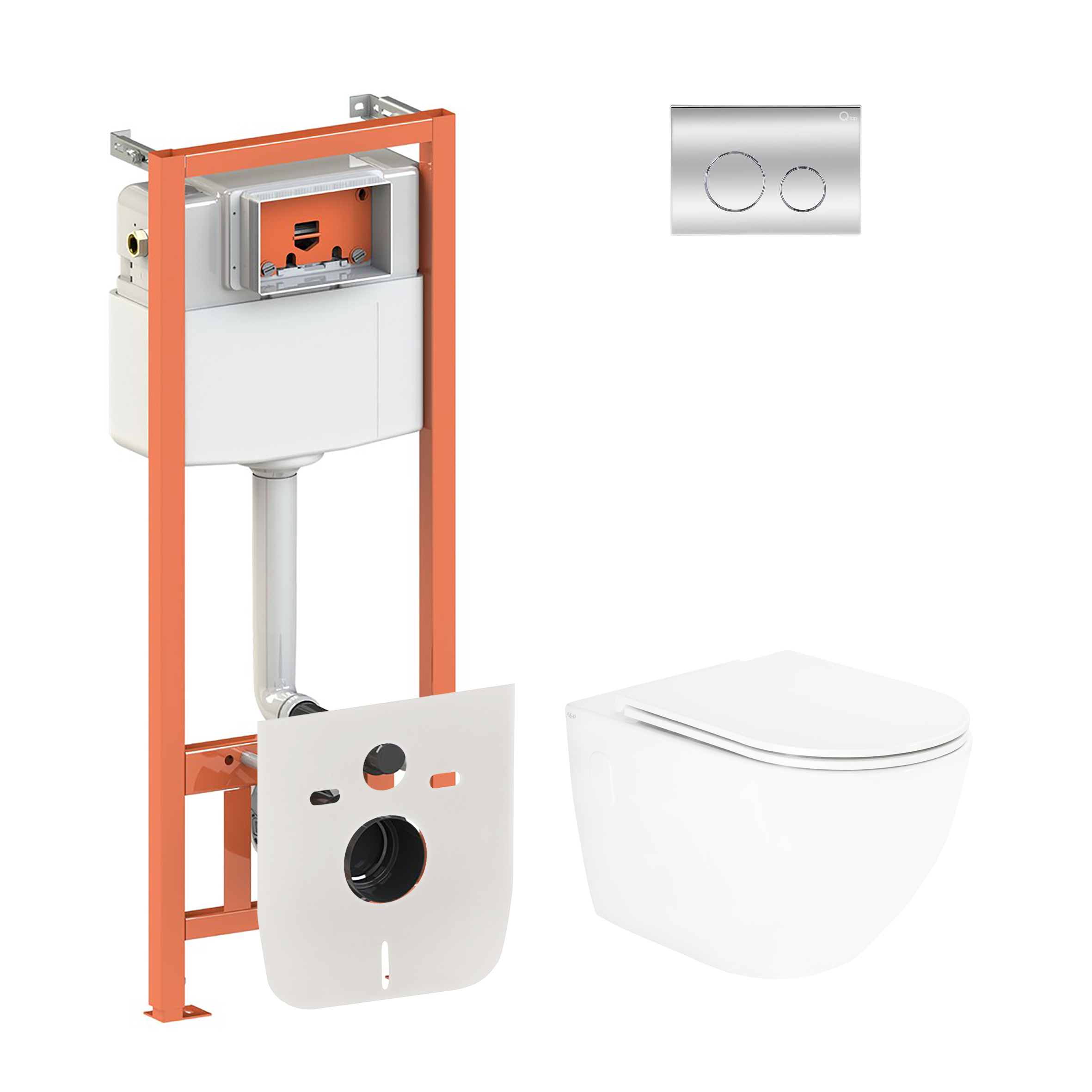 Набор Qtap инсталляция 4 в 1 с панелью смыва Nest (QT0133M425 + QT0111M11112CRM) + унитаз с сиденьем Robin QT13332141ERW
Набор Qtap инсталляция 4 в 1 с панелью смыва Nest (QT0133M425 + QT0111M11112CRM) + унитаз с сиденьем Robin QT13332141ERW