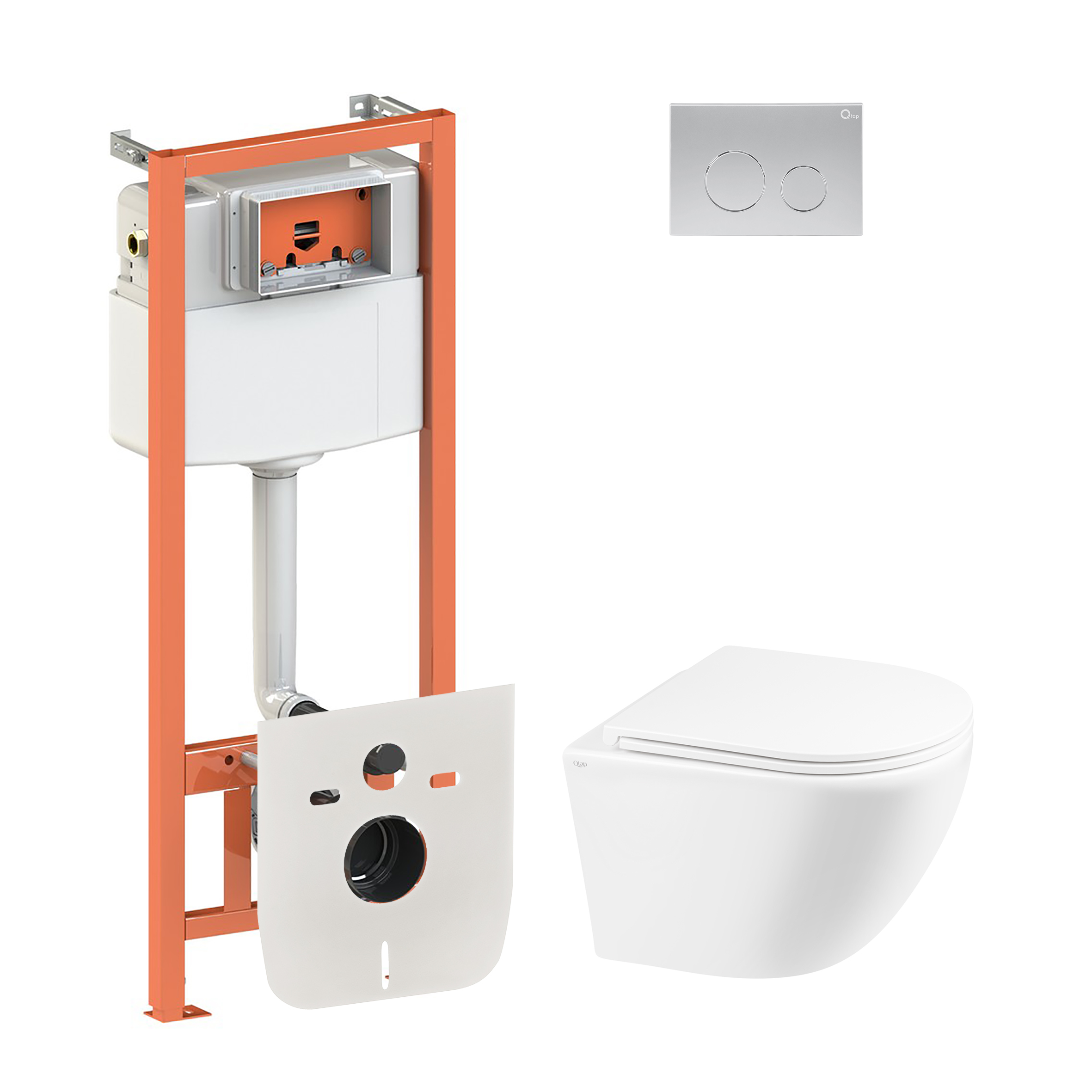 Набор Qtap инсталляция 4 в 1 с панелью смыва Nest (QT0133M425 + QT0111M11111SAT) + унитаз с сиденьем Robin QT1333046ERW
Набор Qtap инсталляция 4 в 1 с панелью смыва Nest (QT0133M425 + QT0111M11111SAT) + унитаз с сиденьем Robin QT1333046ERW