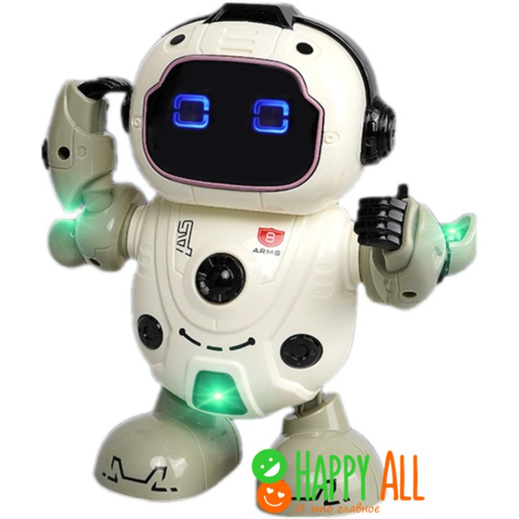 Интерактивная игрушка танцующий робот с музыкой и LED-подсветкой Dance Robot (G0228)
Интерактивная игрушка танцующий робот с музыкой и LED-подсветкой Dance Robot (G0228)