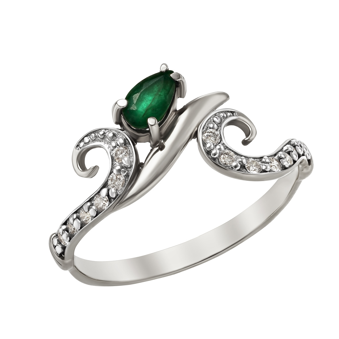 Кольцо в белом золоте с бриллиантами и изумрудом Tango Jewellery Company 742324В размер 18.5
Кольцо в белом золоте с бриллиантами и изумрудом Tango Jewellery Company 742324В размер 18.5