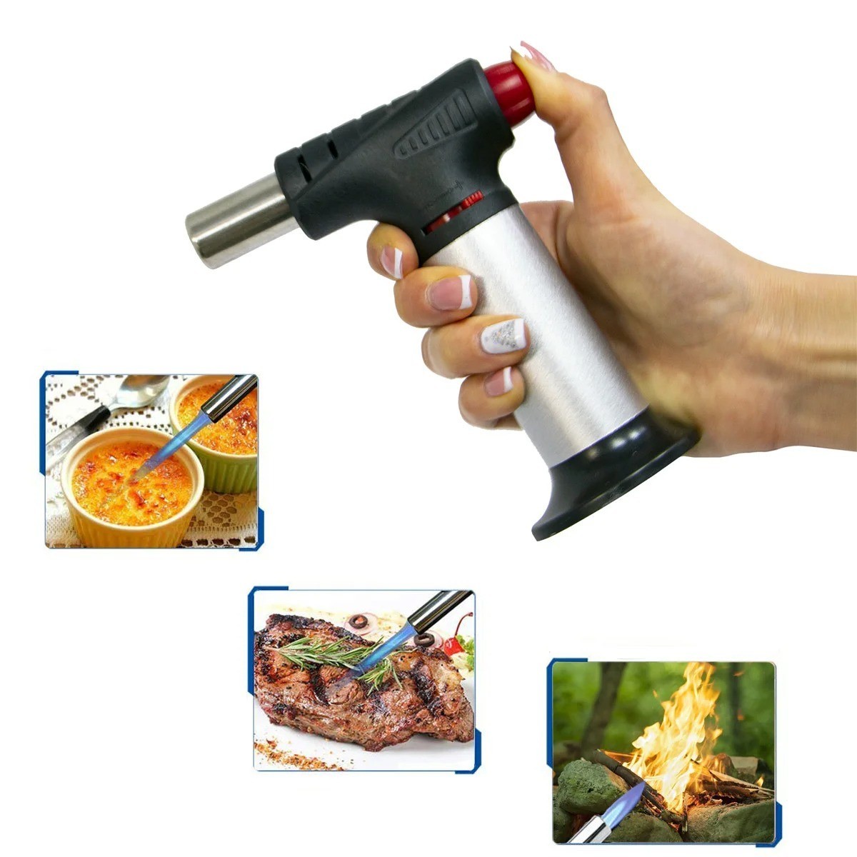 Портативна газова горілка з балоном Multi-Function Lighter QL-016 Сріблястий газовий пальник кулінарний, фломбер (VS7004735-3)
Портативна газова горілка з балоном Multi-Function Lighter QL-016 Сріблястий газовий пальник кулінарний, фломбер (VS7004735-3)