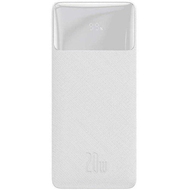 PowerBank с быстрой зарядкой BASEUS Bipow Digital Display 30000mAh |2USB/1Type-C PD/QC 20W 3A| Белый PPDML-N02
PowerBank с быстрой зарядкой BASEUS Bipow Digital Display 30000mAh |2USB/1Type-C PD/QC 20W 3A| Белый PPDML-N02