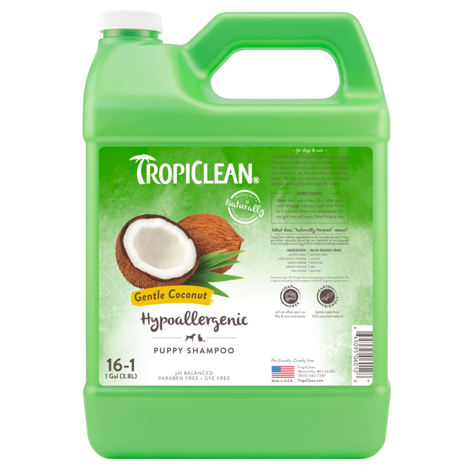 Гипоаллергенный шампунь - концентрат "Нежный кокос" TropiClean для котят и щенков - 3,8 л.
Гипоаллергенный шампунь - концентрат "Нежный кокос" TropiClean для котят и щенков - 3,8 л.