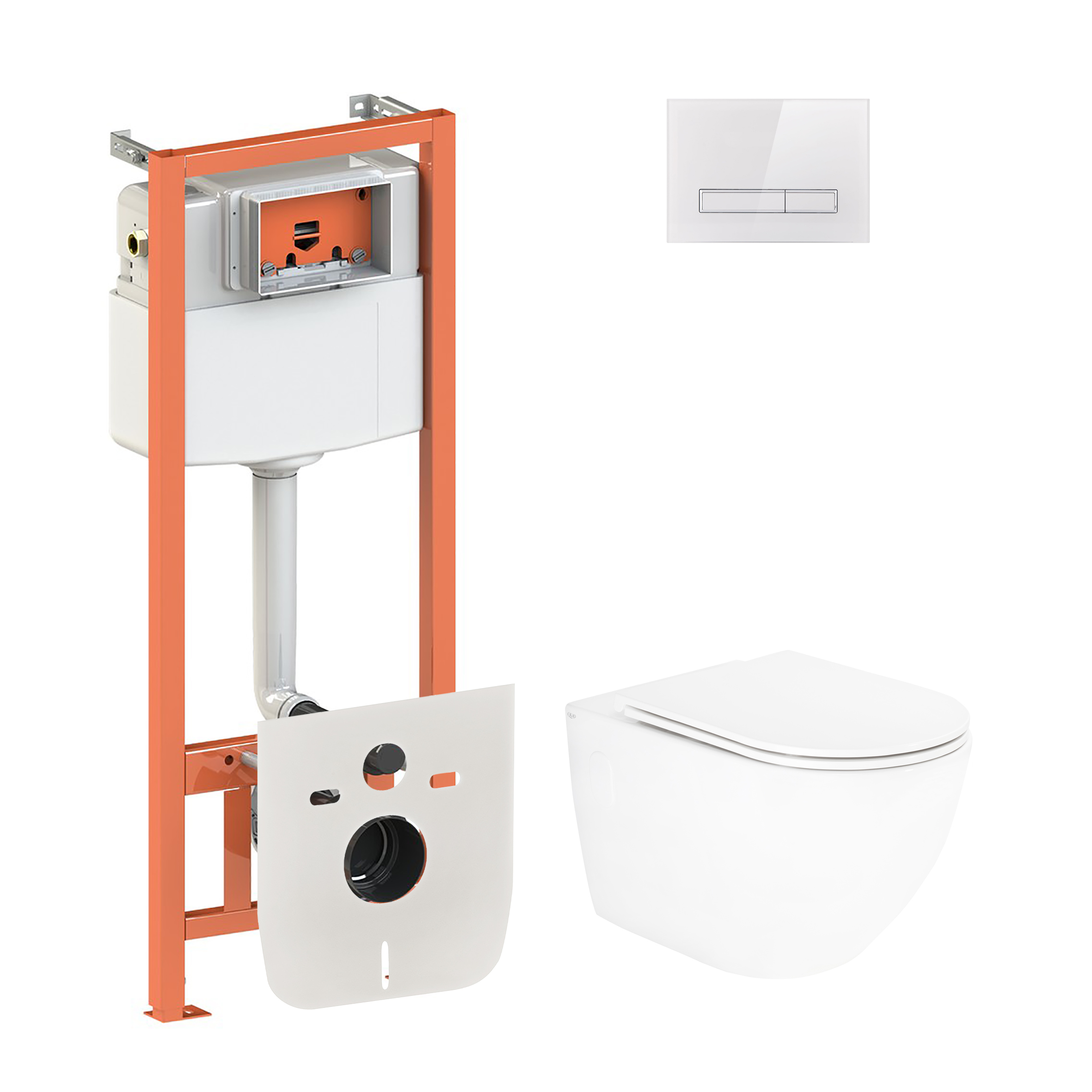 Набор Qtap инсталляция 4 в 1 с панелью смыва Nest (QT0133M425 + QT0111V1105GW) + унитаз с сиденьем Robin QT13332141ERW
Набор Qtap инсталляция 4 в 1 с панелью смыва Nest (QT0133M425 + QT0111V1105GW) + унитаз с сиденьем Robin QT13332141ERW