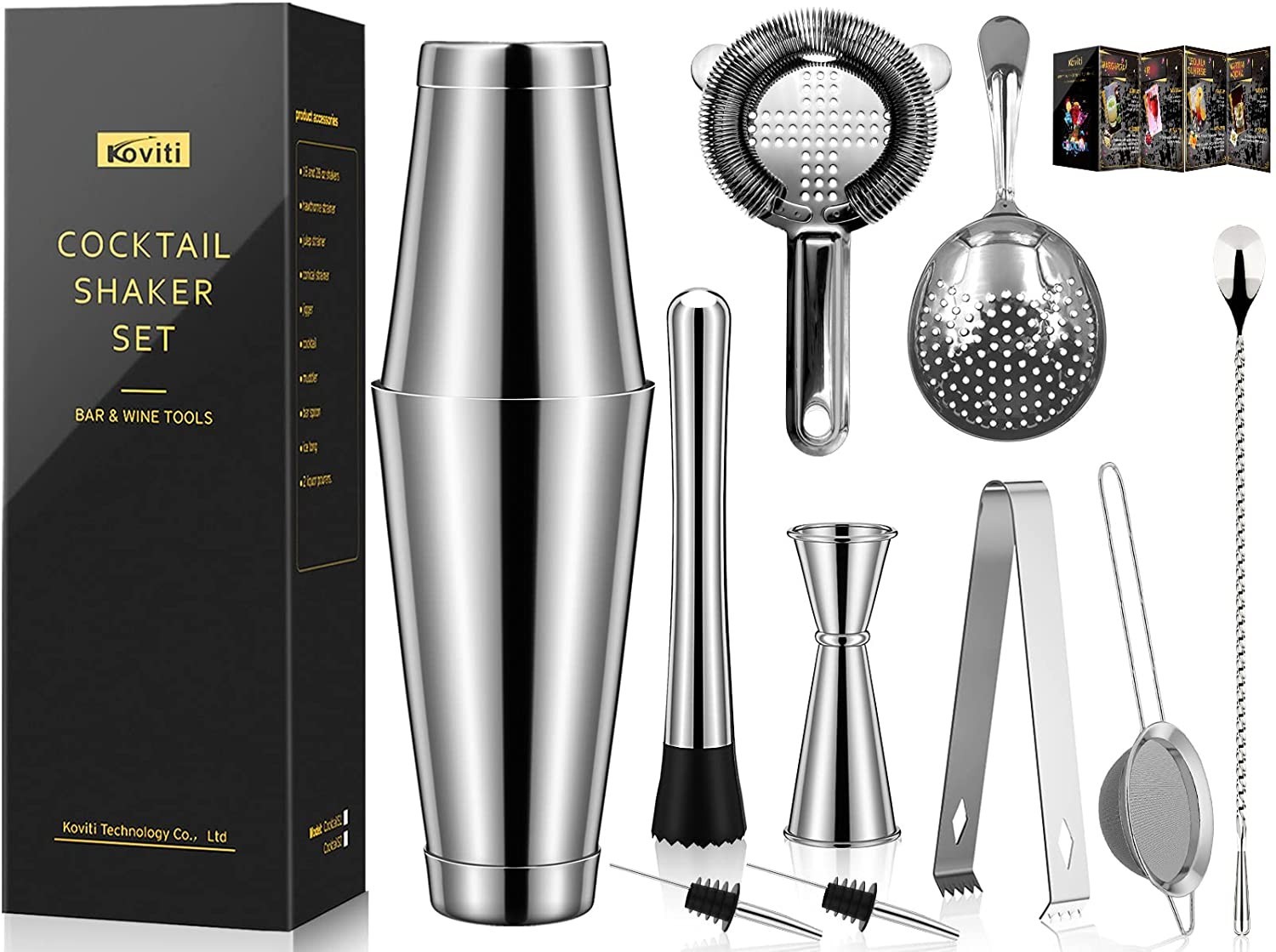 Шикарный коктейльный набор Шейкер (Хром) Koviti12 предметов Cocktail Shaker Bar Set
Шикарный коктейльный набор Шейкер (Хром) Koviti12 предметов Cocktail Shaker Bar Set