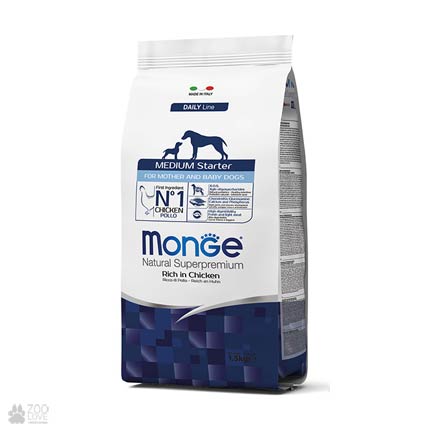 Сухой корм для щенков и кормящих сук средних пород Monge Medium Starter for Mother and Baby 1,5 кг
Сухой корм для щенков и кормящих сук средних пород Monge Medium Starter for Mother and Baby 1,5 кг