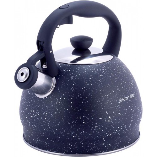 Чайник Kamille Whistling Kettle 2л из нержавеющей стали со свистком, черный мрамор
Чайник Kamille Whistling Kettle 2л из нержавеющей стали со свистком, черный мрамор