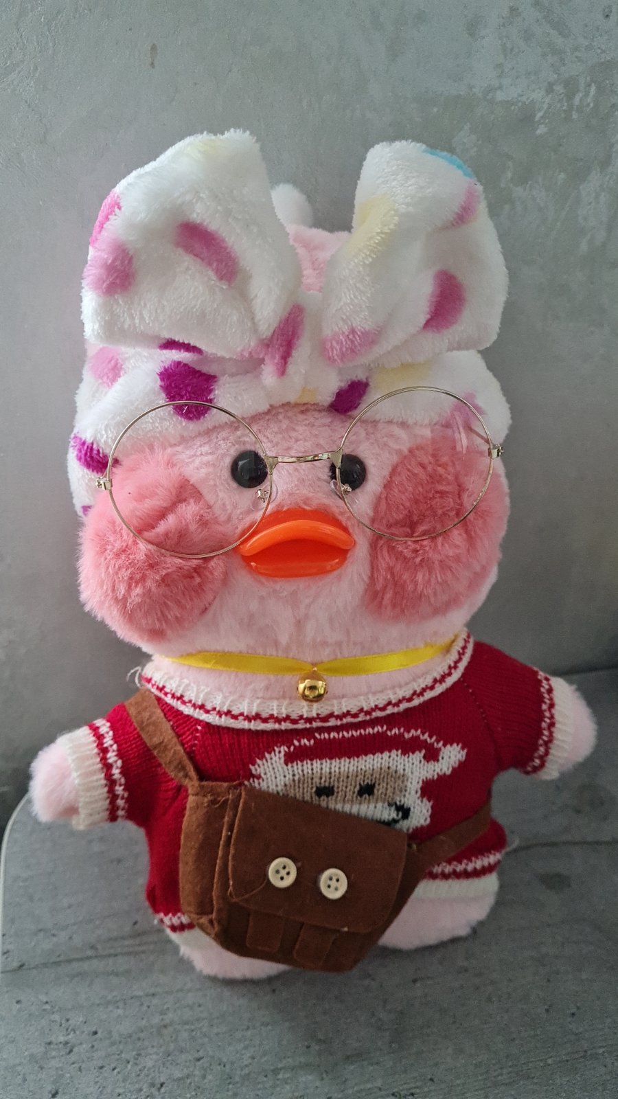 Мягкая игрушка Плюшевая Лалафанфан Уточка Lalafanfan Duck в одежде 29 см розовый белый
Мягкая игрушка Плюшевая Лалафанфан Уточка Lalafanfan Duck в одежде 29 см розовый белый