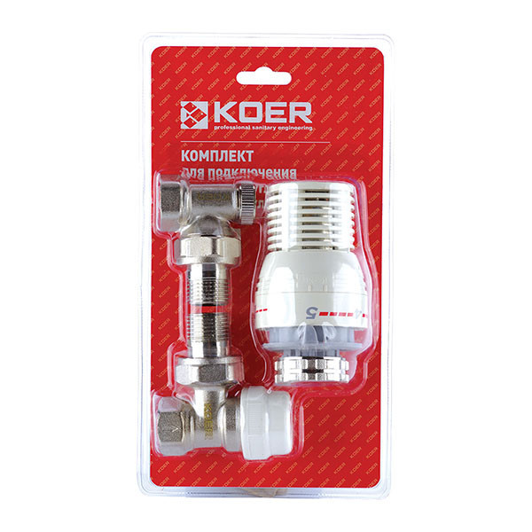 Комплект для підключення радіатора 1/2" (кутовий) з термоголовкою KOER KR.1320 (KR2658)
Комплект для підключення радіатора 1/2" (кутовий) з термоголовкою KOER KR.1320 (KR2658)